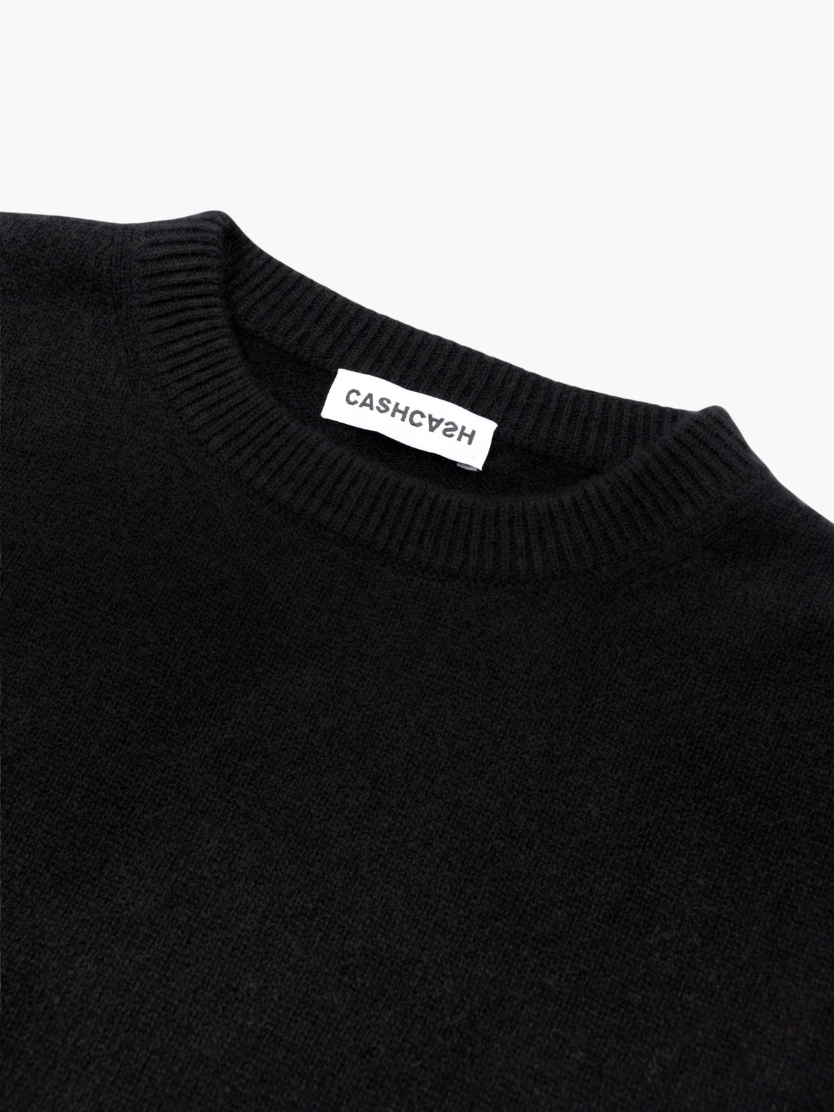 Cashcash Cropped Cashmere Crewneck Pullover Black