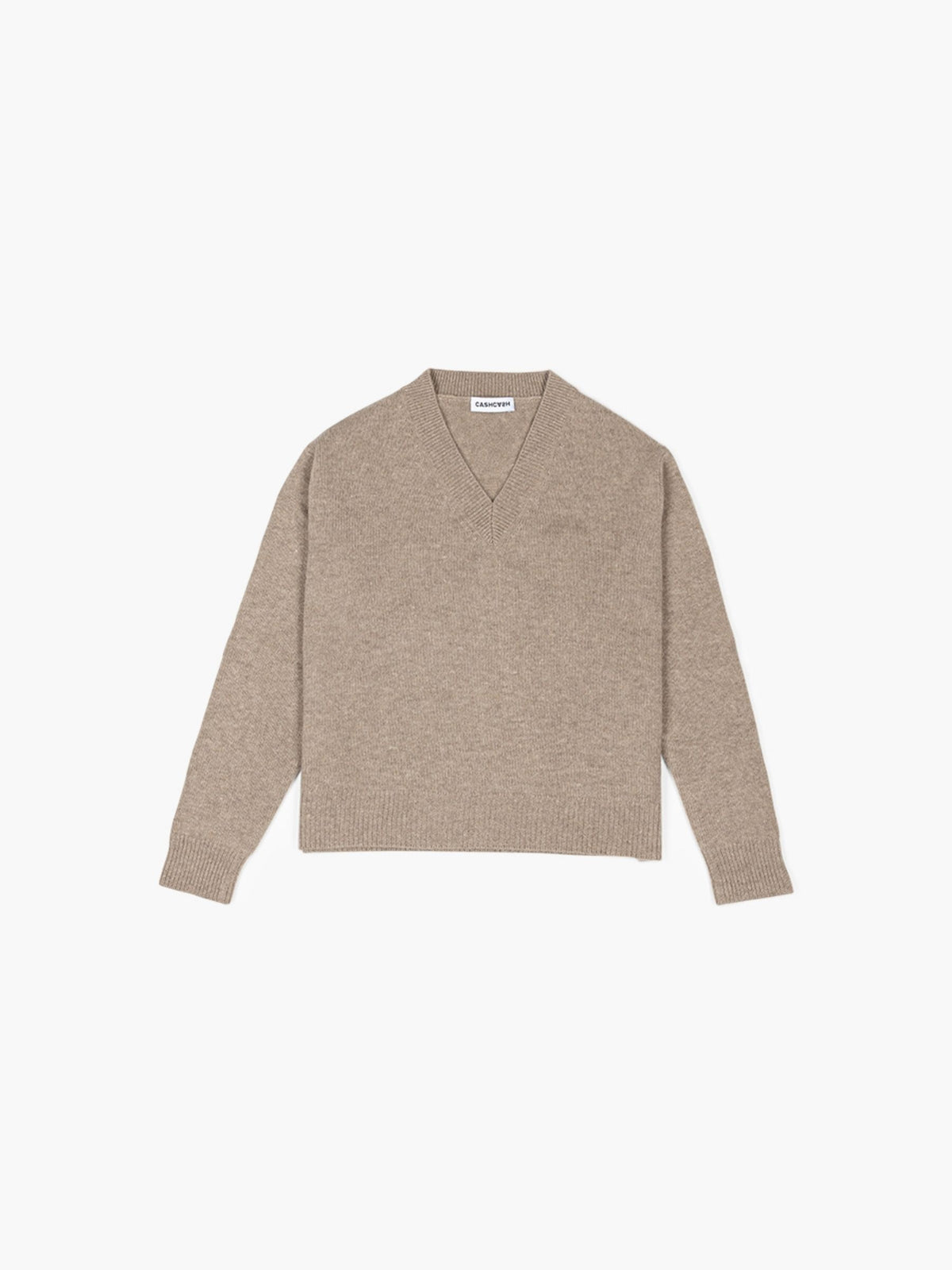 Cashcash Easy V Cashmere Pullover Sand