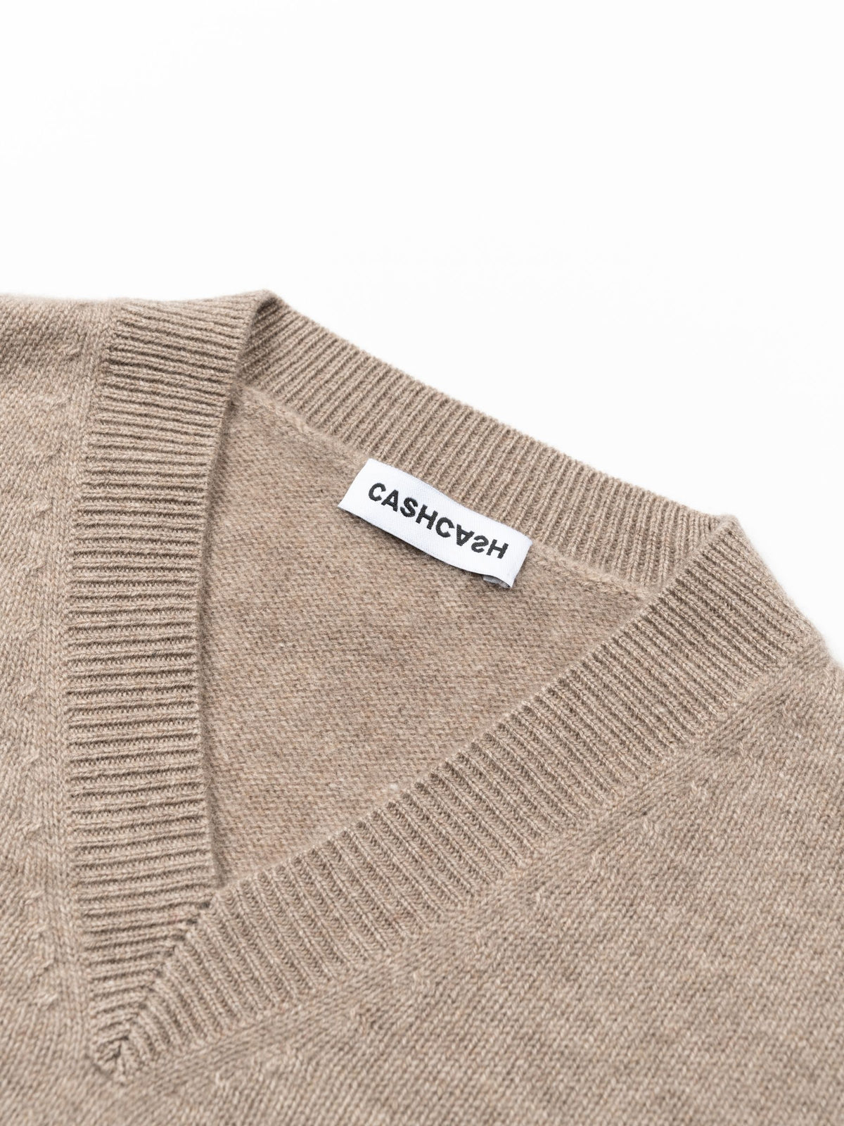 Cashcash Easy V Cashmere Pullover Sand