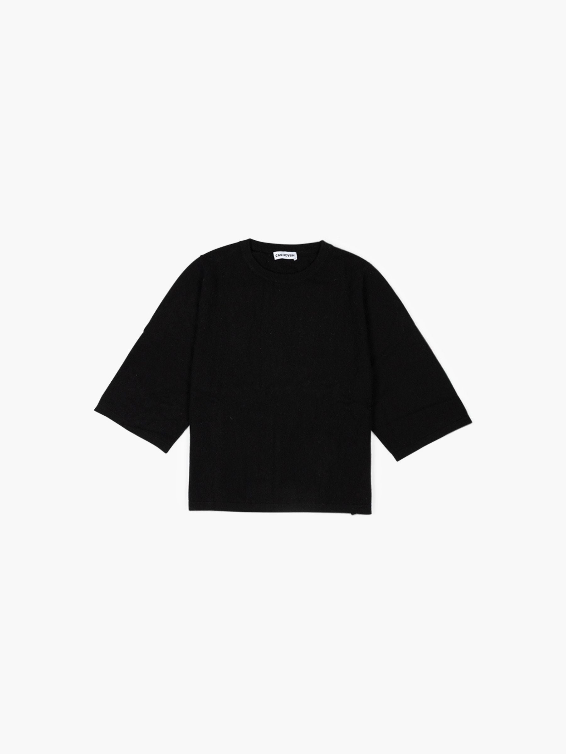 Cashcash Essential Cashmere Tee Black