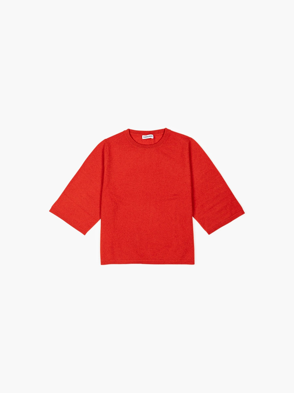 Cashcash Essential Cashmere Tee Scarlet