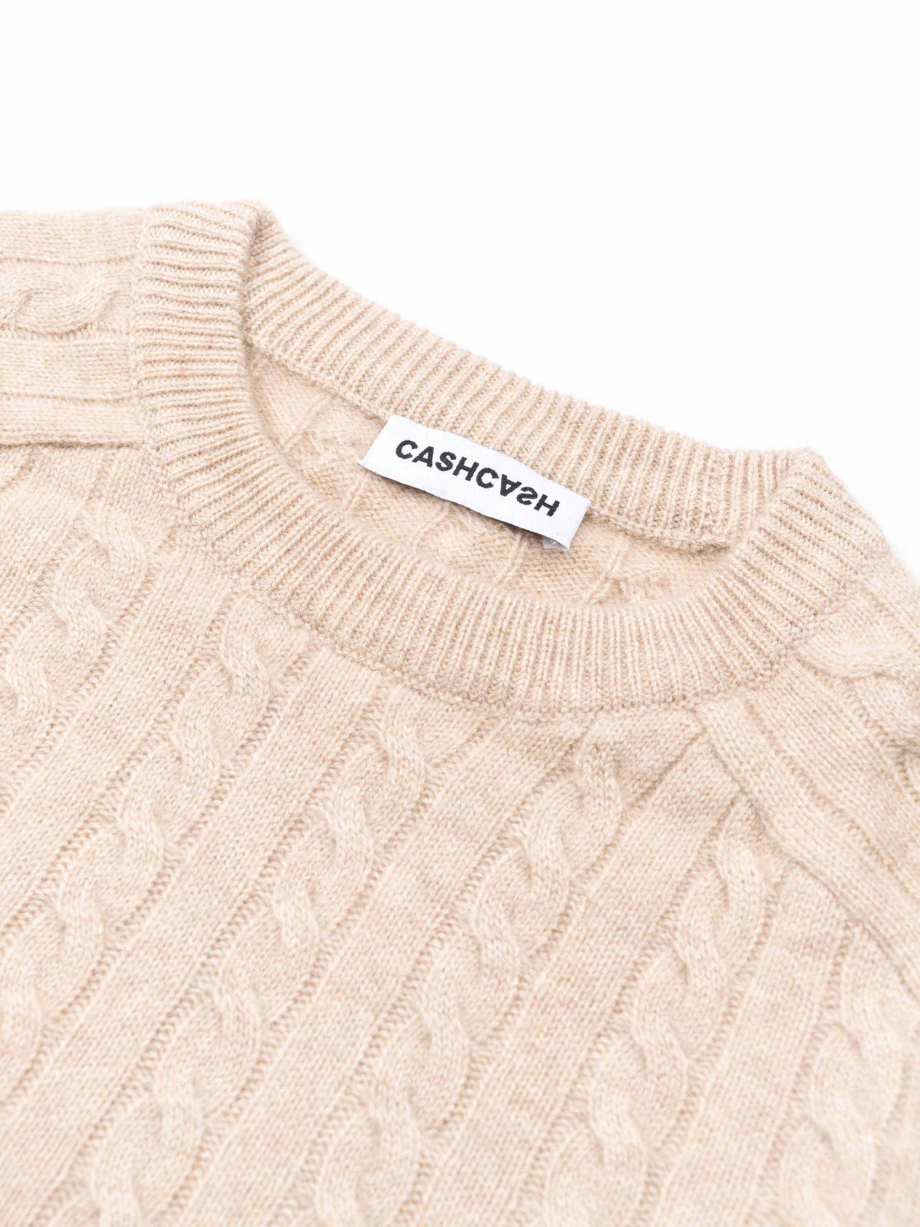 Cashcash Princeton Cashmere Cable Pullover Jasmine