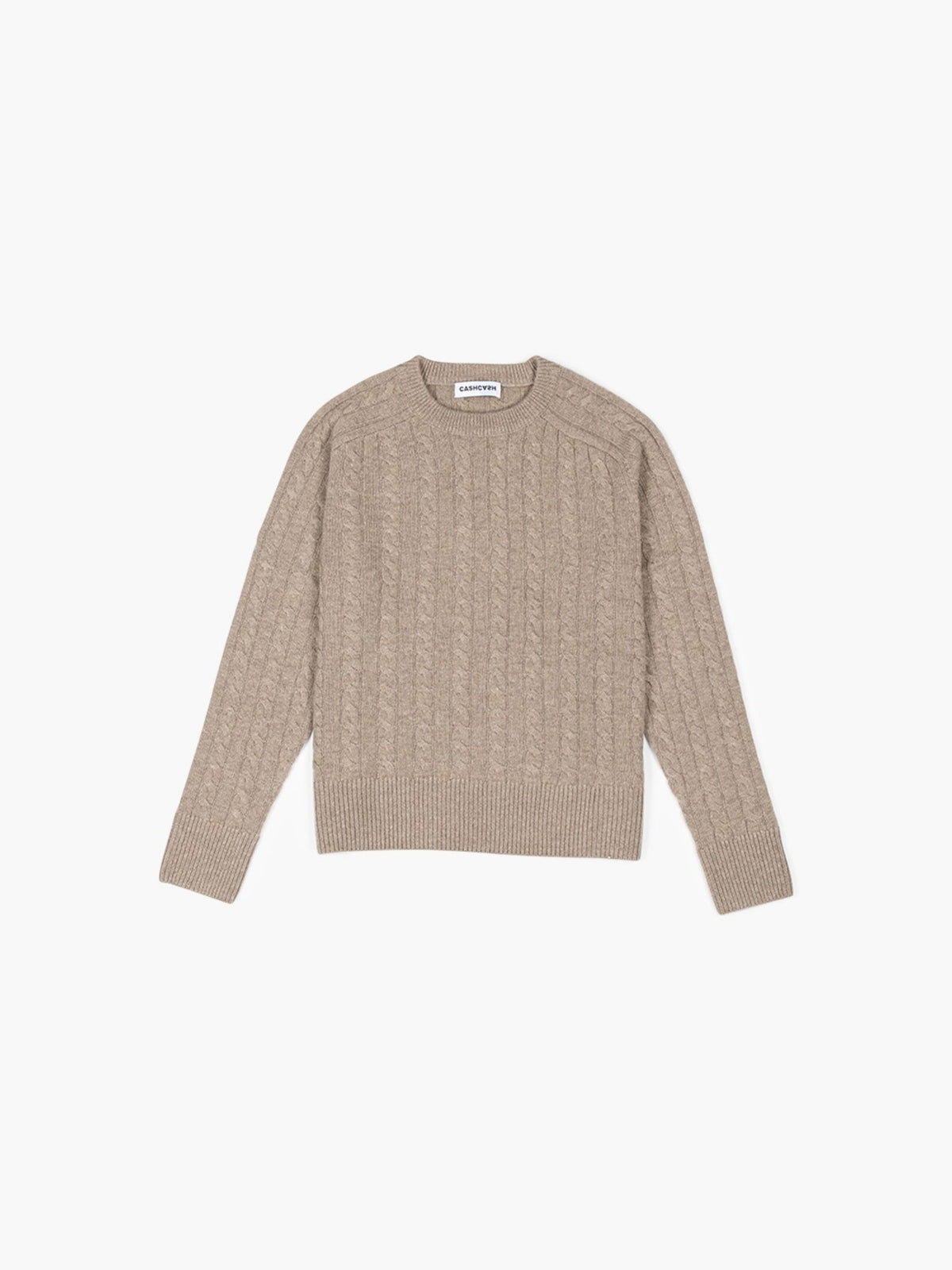 Cashcash Princeton Cashmere Cable Pullover Sand