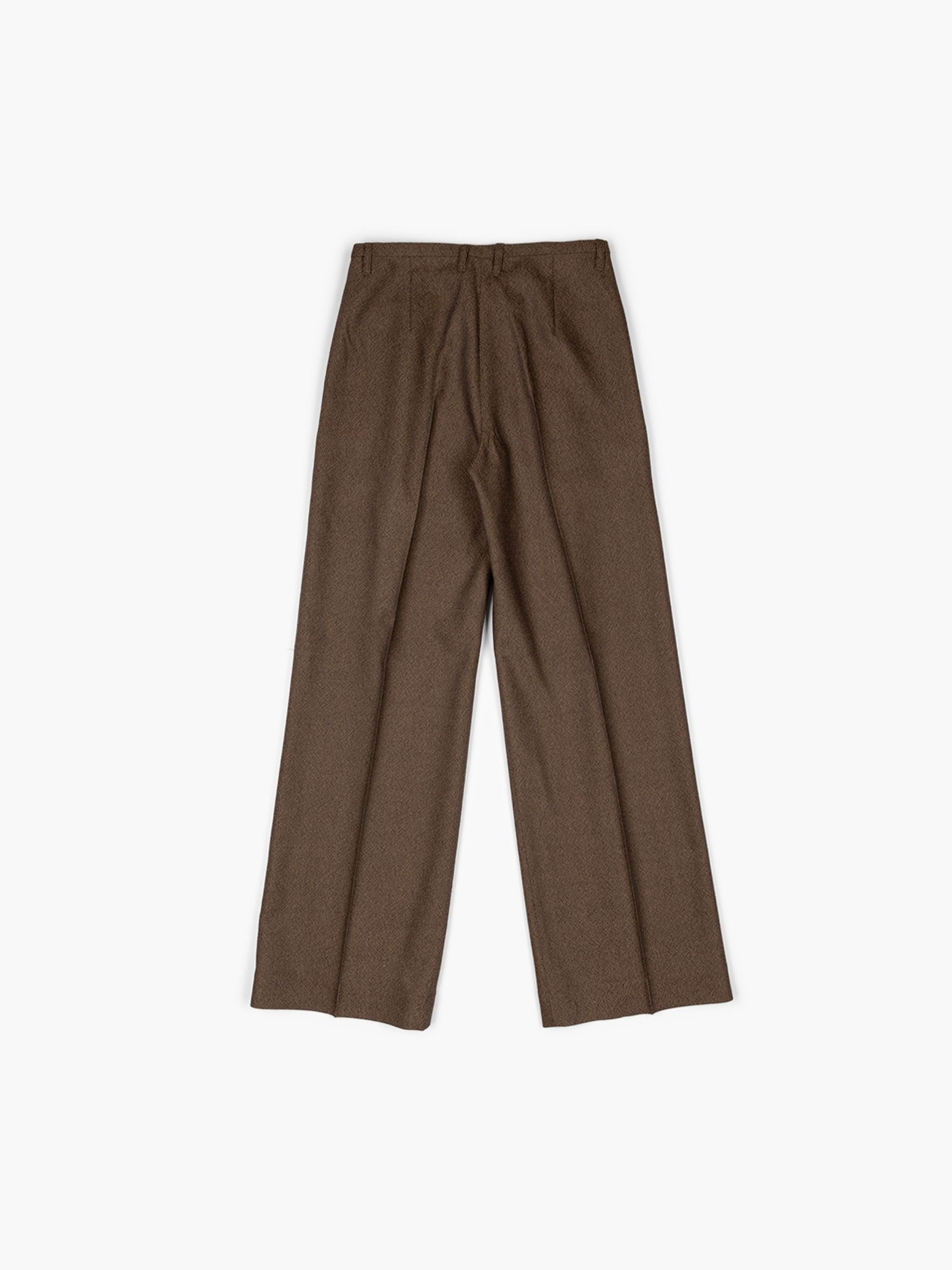 Christian Wijnants Pamira Wide Leg Pants Rust Tweed