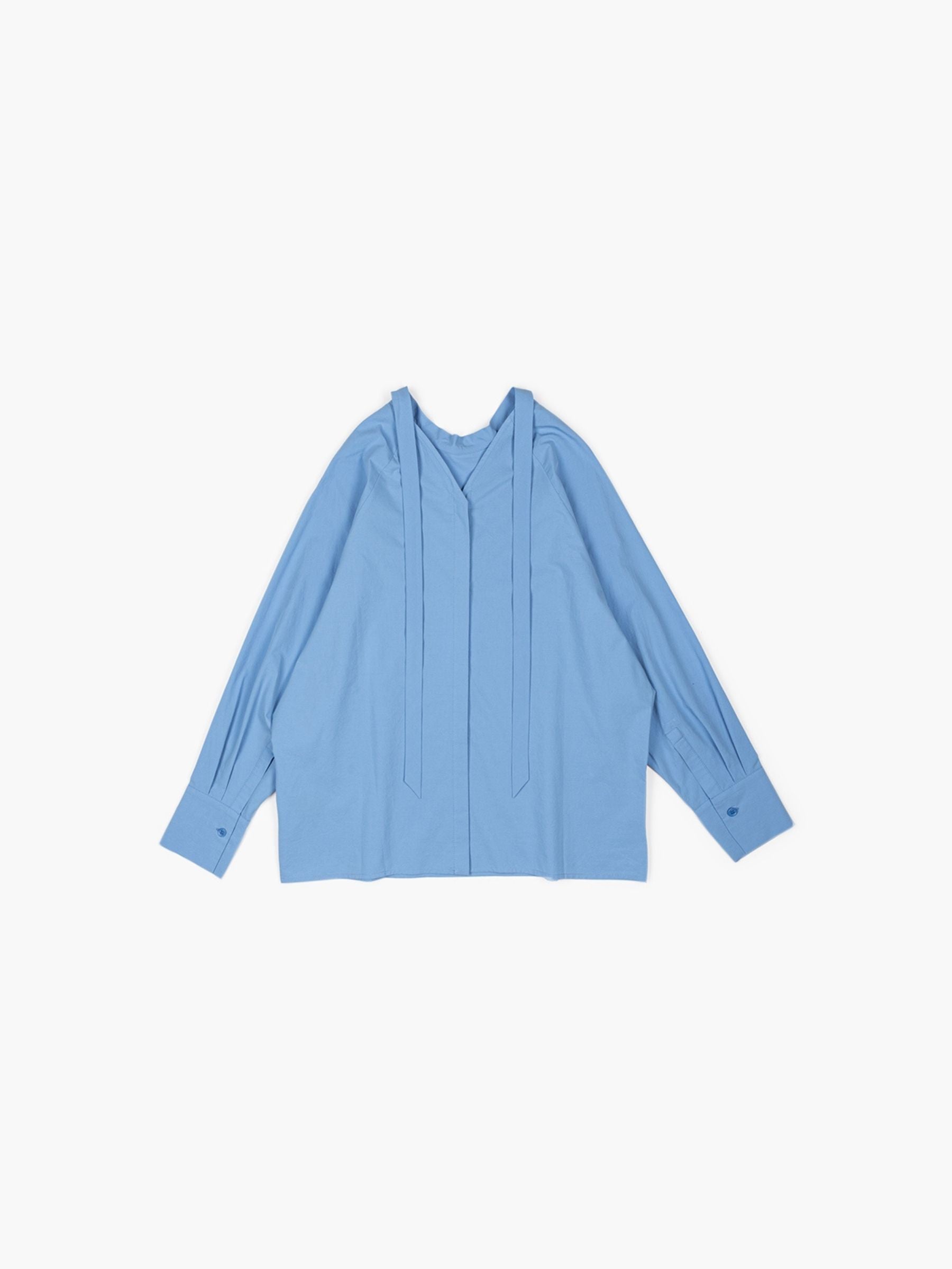 Christian Wijnants Tuvra Batwing Blouse Cerulean