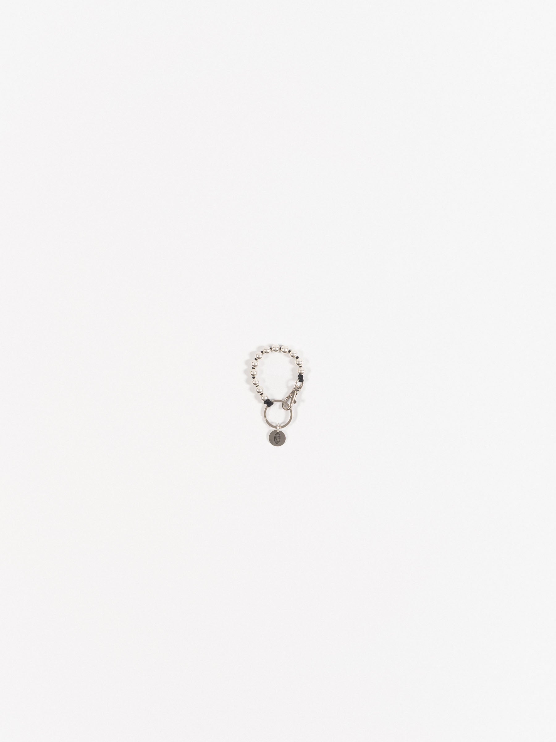 Roomers x Ina Seifart Pearls Short Keychain Silver/Black