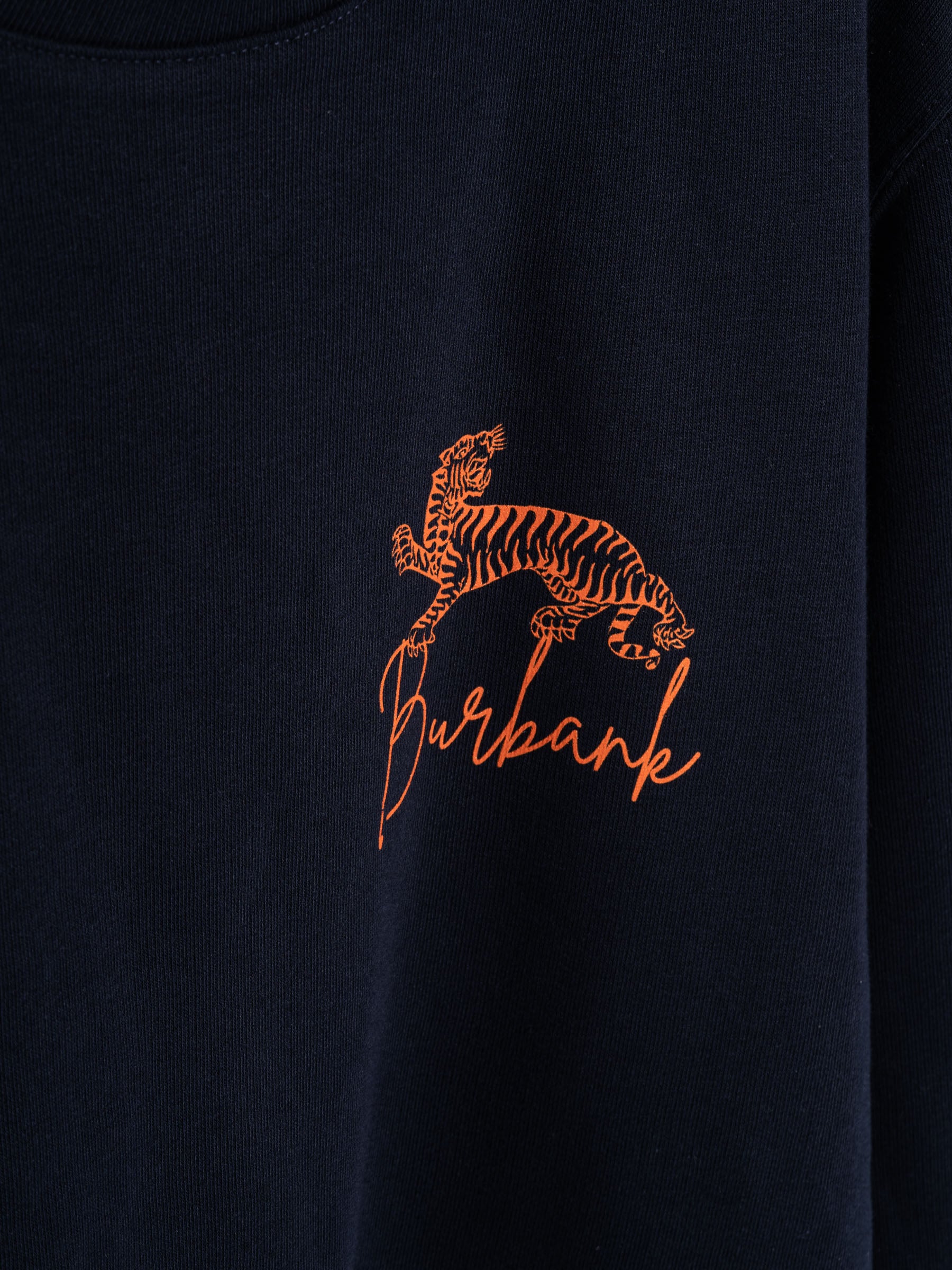 Burbank Classic Logo Crewneck Sweater Dark Blue