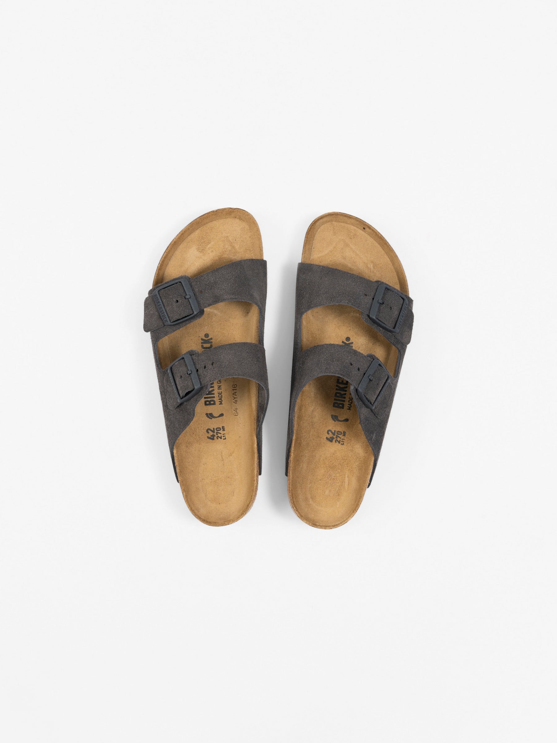 Birkenstock Arizona Suede Leather Velvet Grey