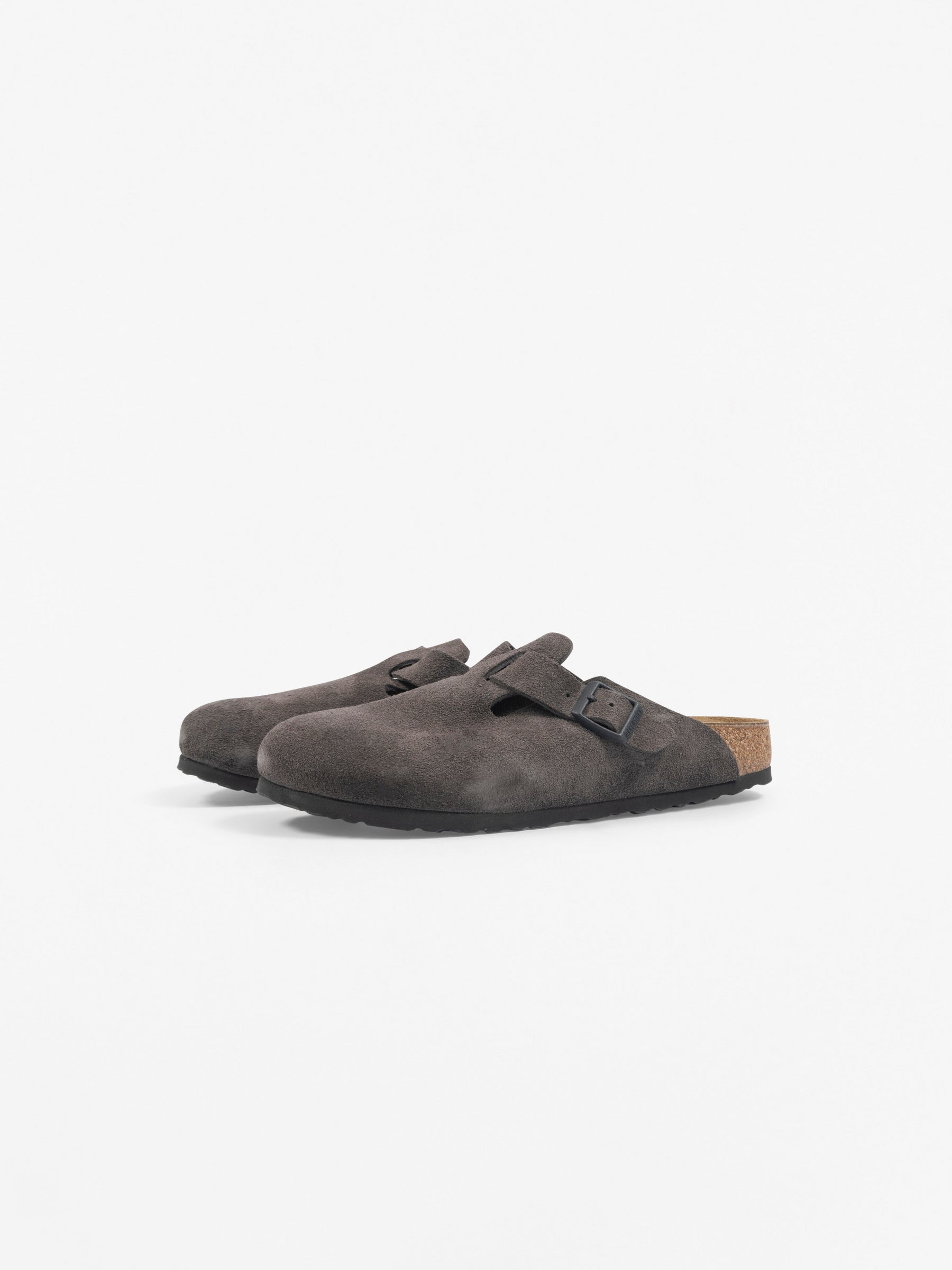 Birkenstock Boston Suede Leather Velvet Grey