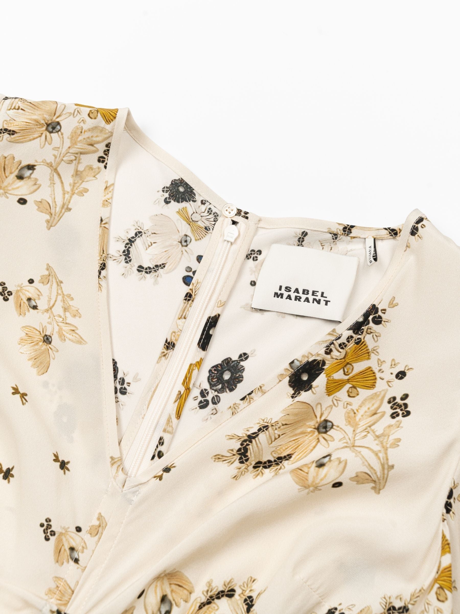 Isabel Marant Albini Printed Dress Ecru