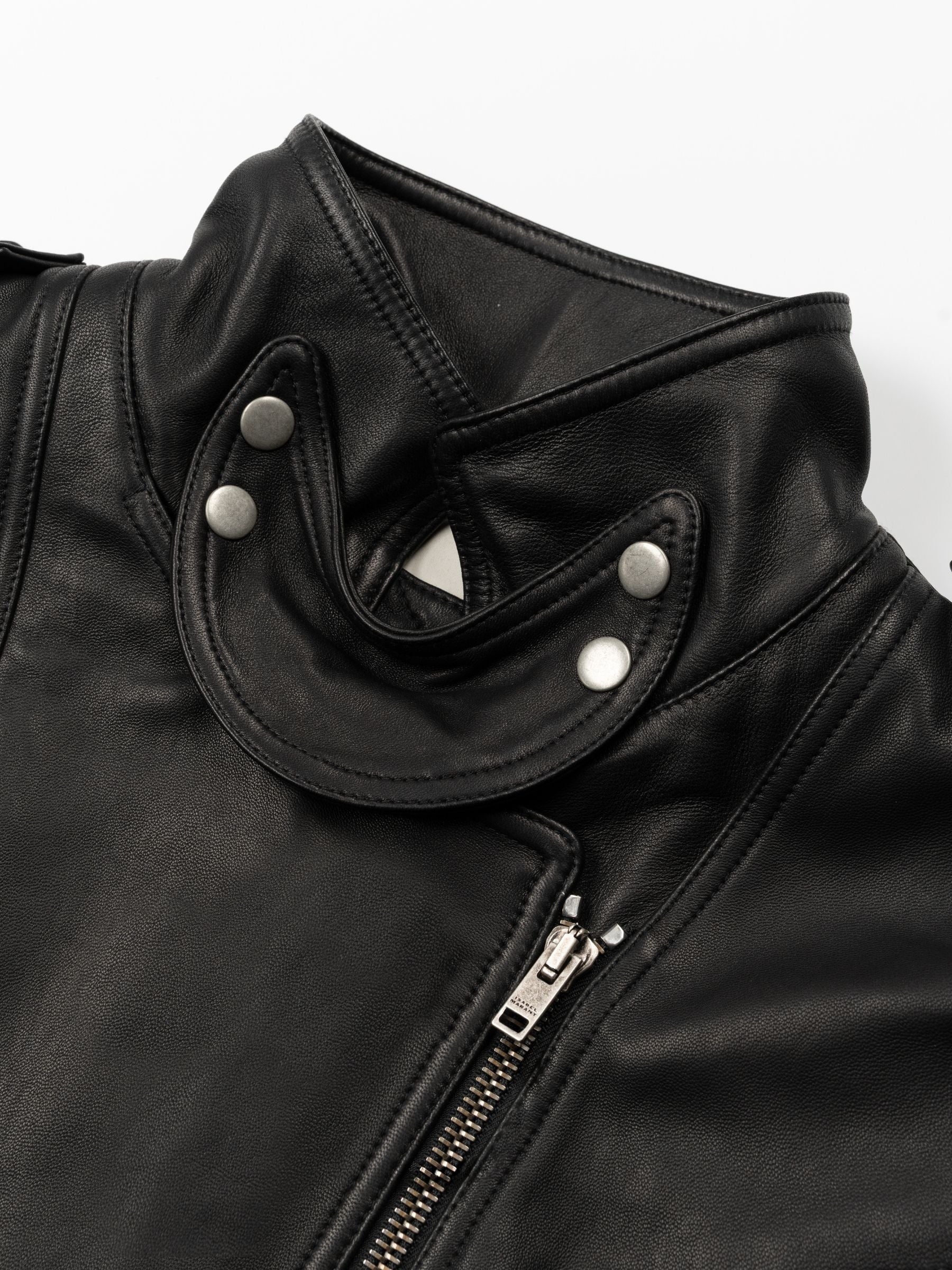 Isabel Marant Farza Leather Jacket Black