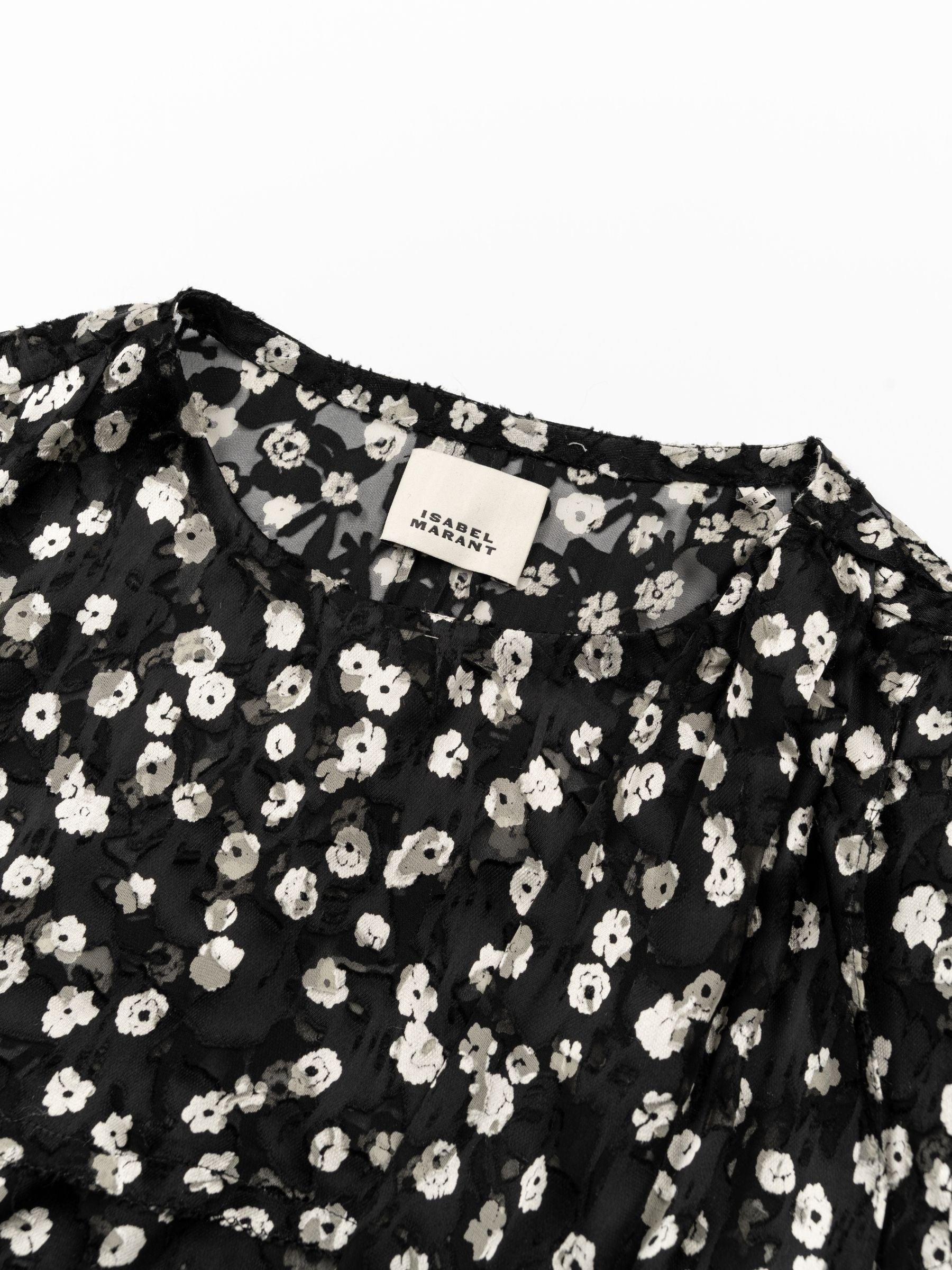 Isabel Marant Firma Blouse Black Ecru