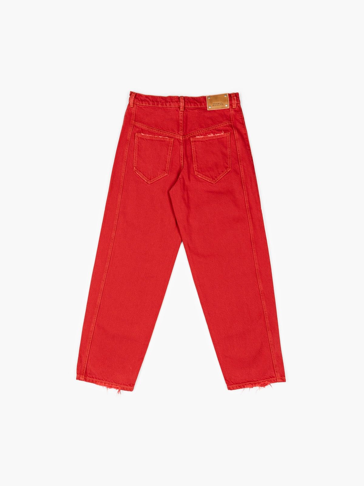 Isabel Marant Oriane Denim Pants Red