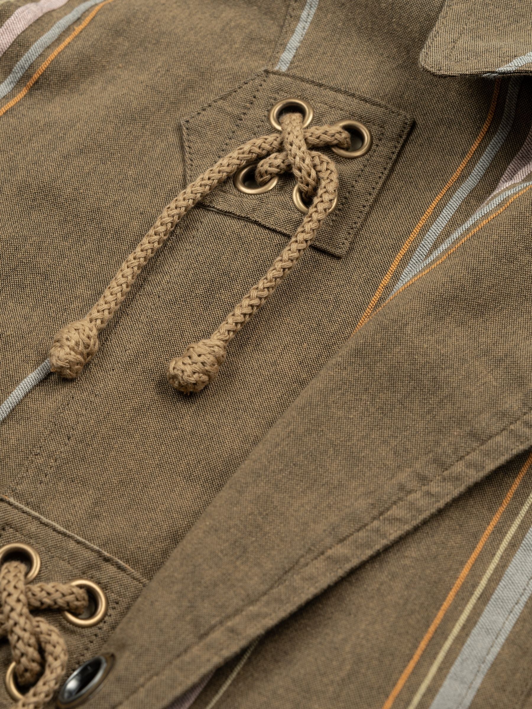 Isabel Marant Rasmia Striped Jacket Bronze