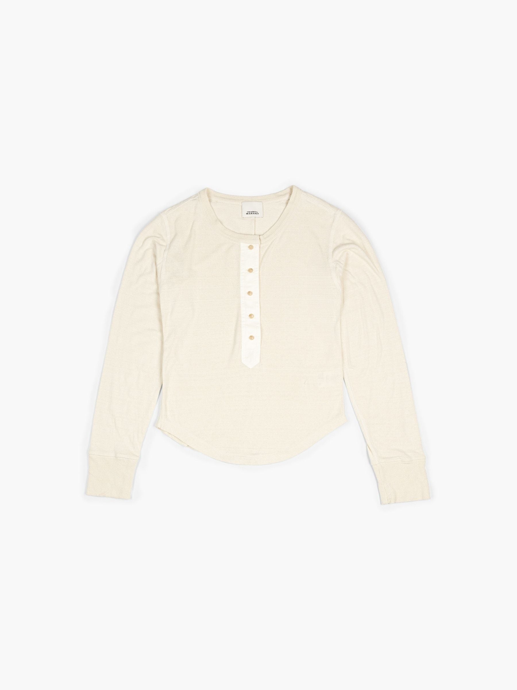 Isabel Marant Talicia Silk Longsleeve Ecru