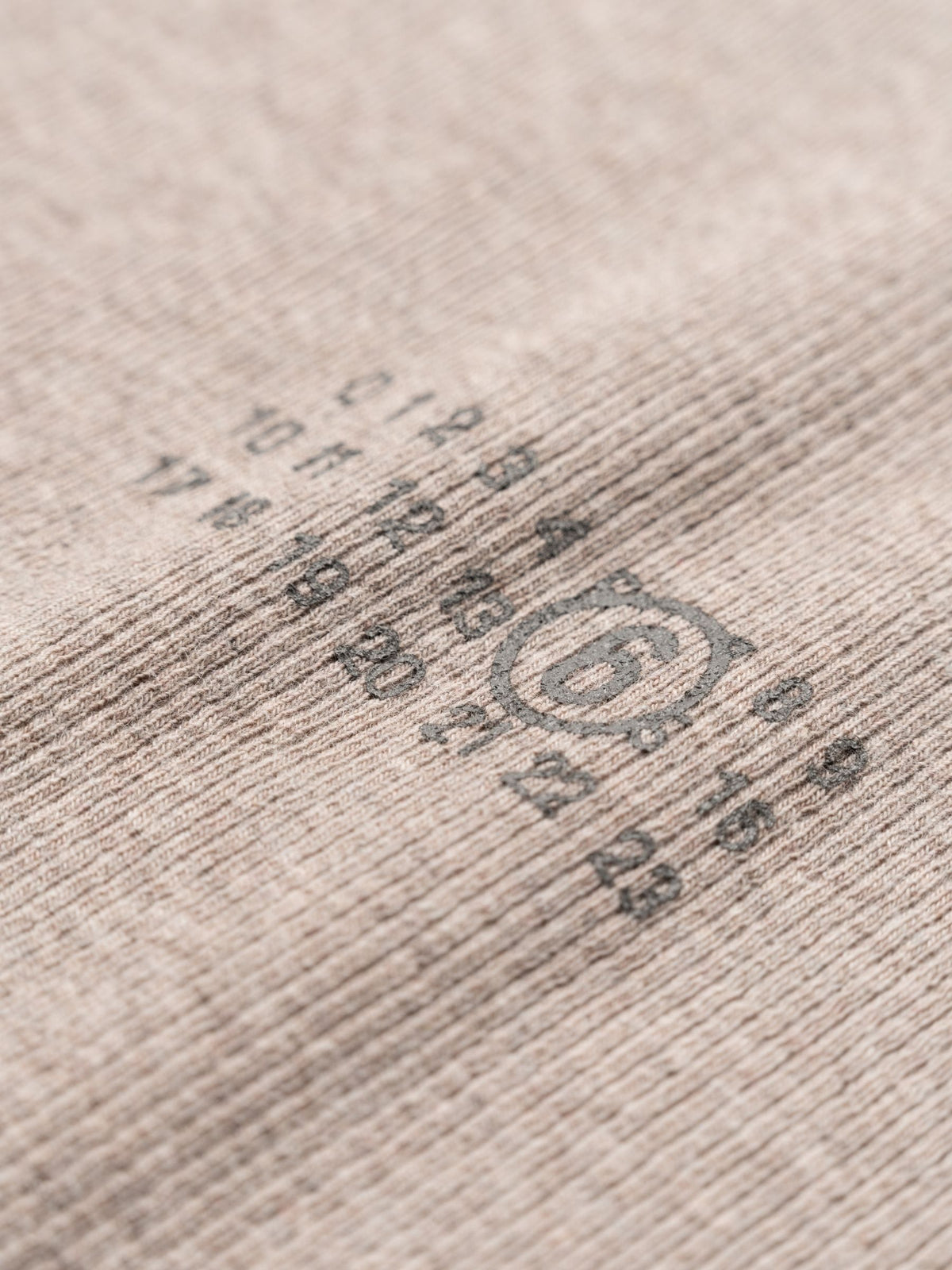 MM6 Maison Margiela Logo Rib Tee Beige Melange