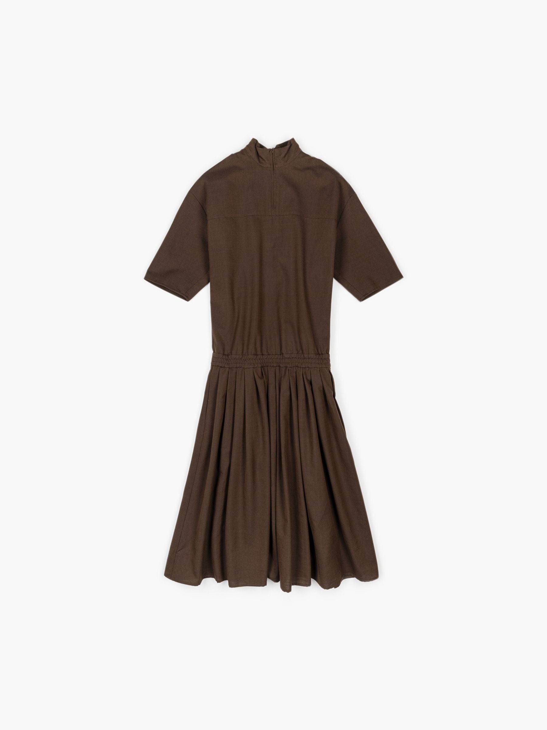 MM6 Maison Margiela Pleated Dress Chocolate