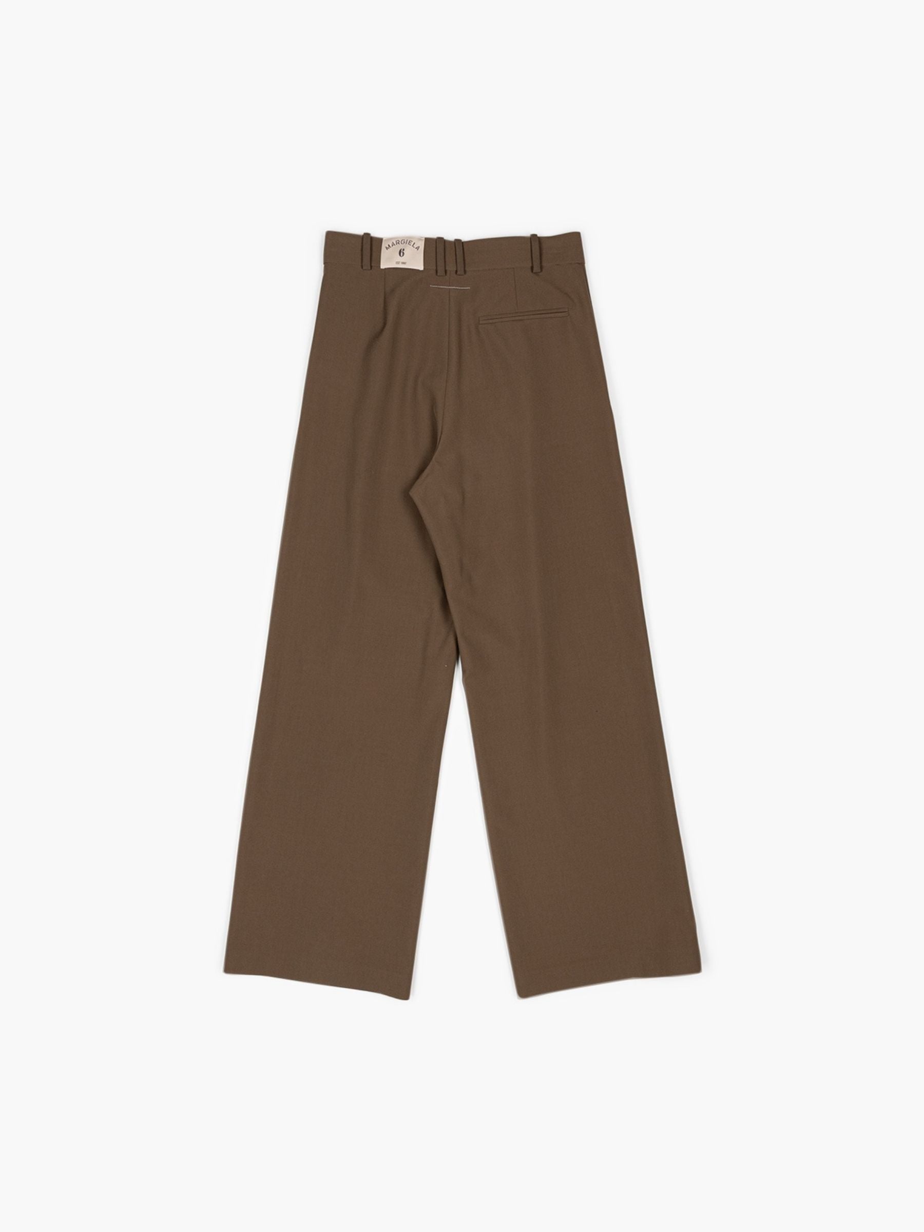 MM6 Maison Margiela Pleated Pants Mocca