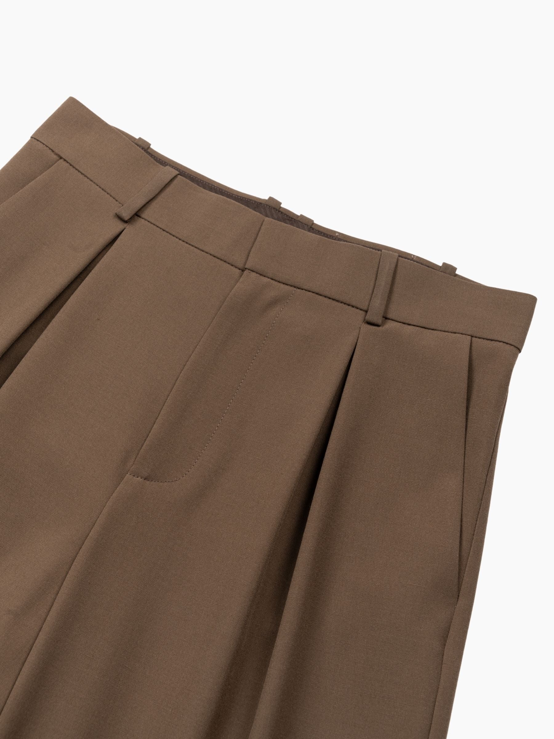 MM6 Maison Margiela Pleated Pants Mocca