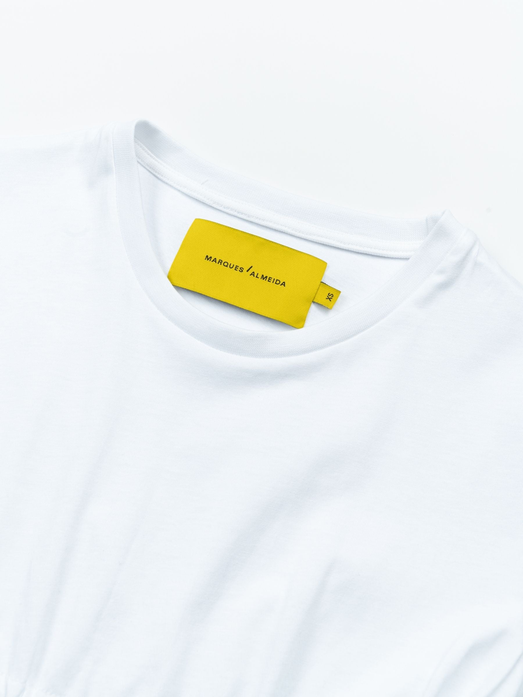 Marques Almeida Gathered Cap Sleeve T-Shirt White