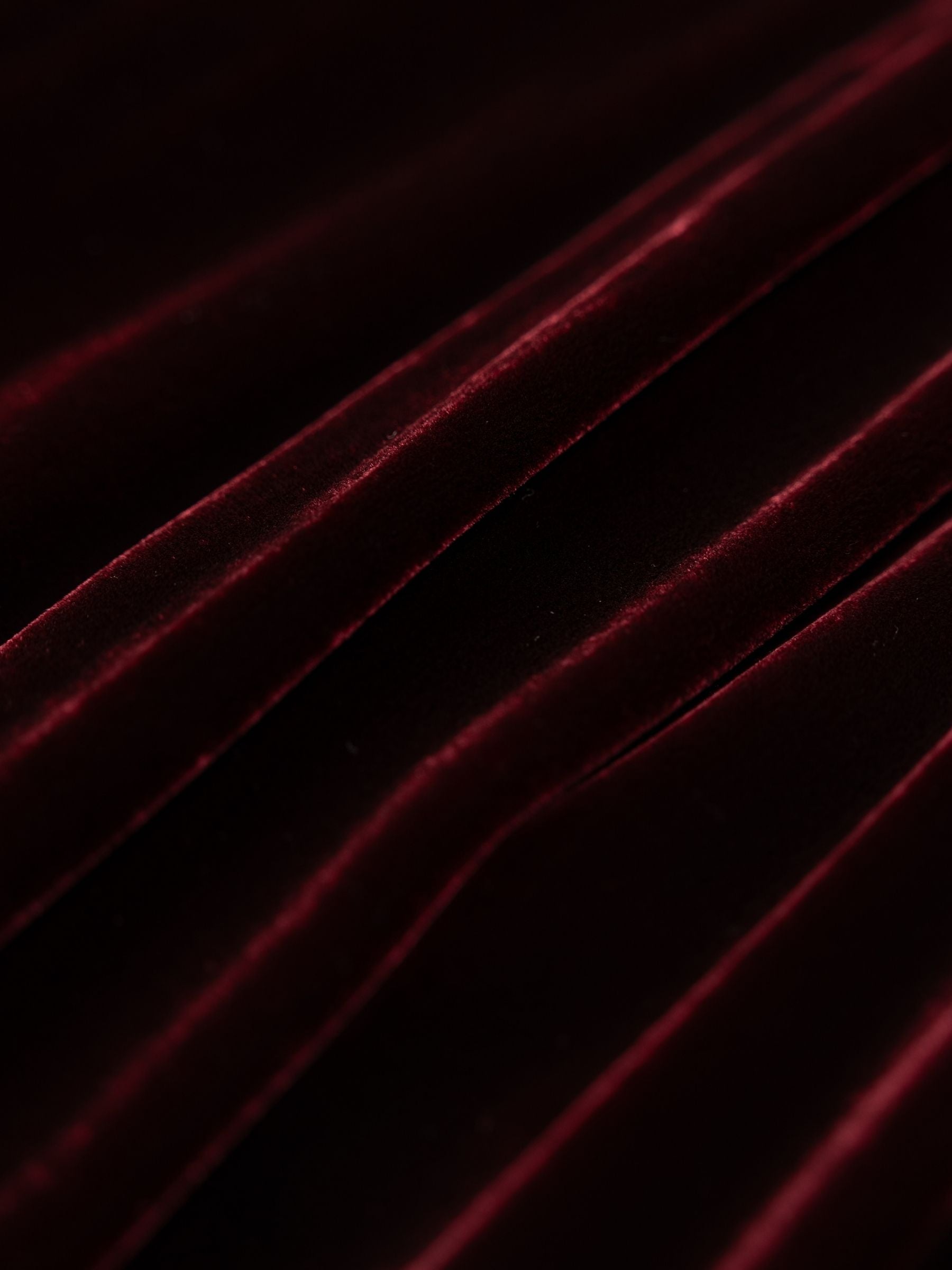 Marques Almeida Velvet Pleated Trousers Burgundy