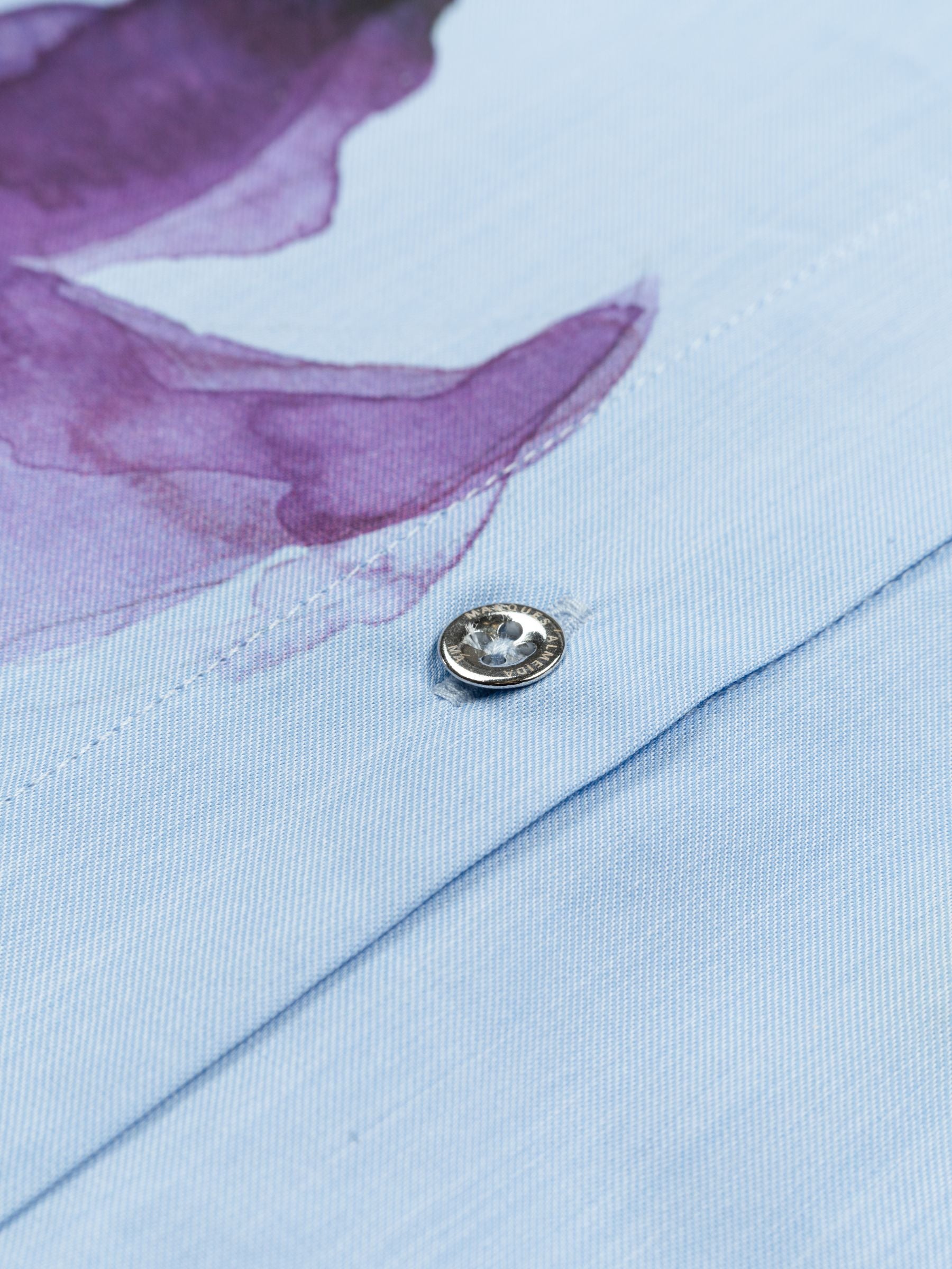 Marques Almeida Watercolor Print Shirt Blue