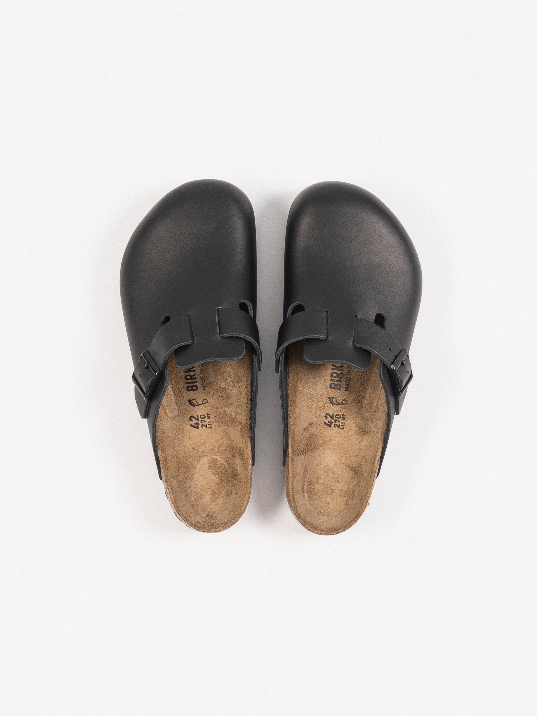 Birkenstock Boston Natural Leather Black