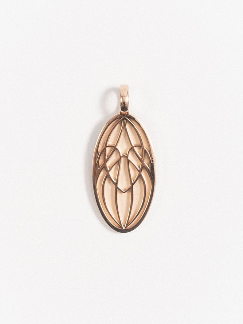 Roomers Logo Pendant Size L Rose Gold
