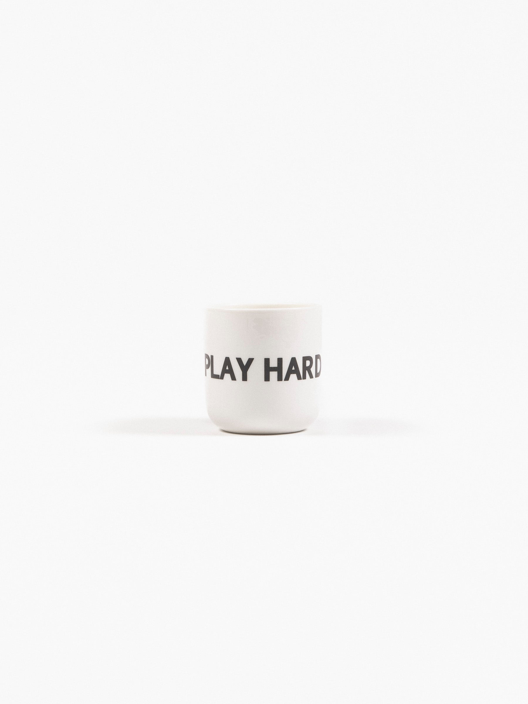 PLTY Play Hard Porcelain Cup White