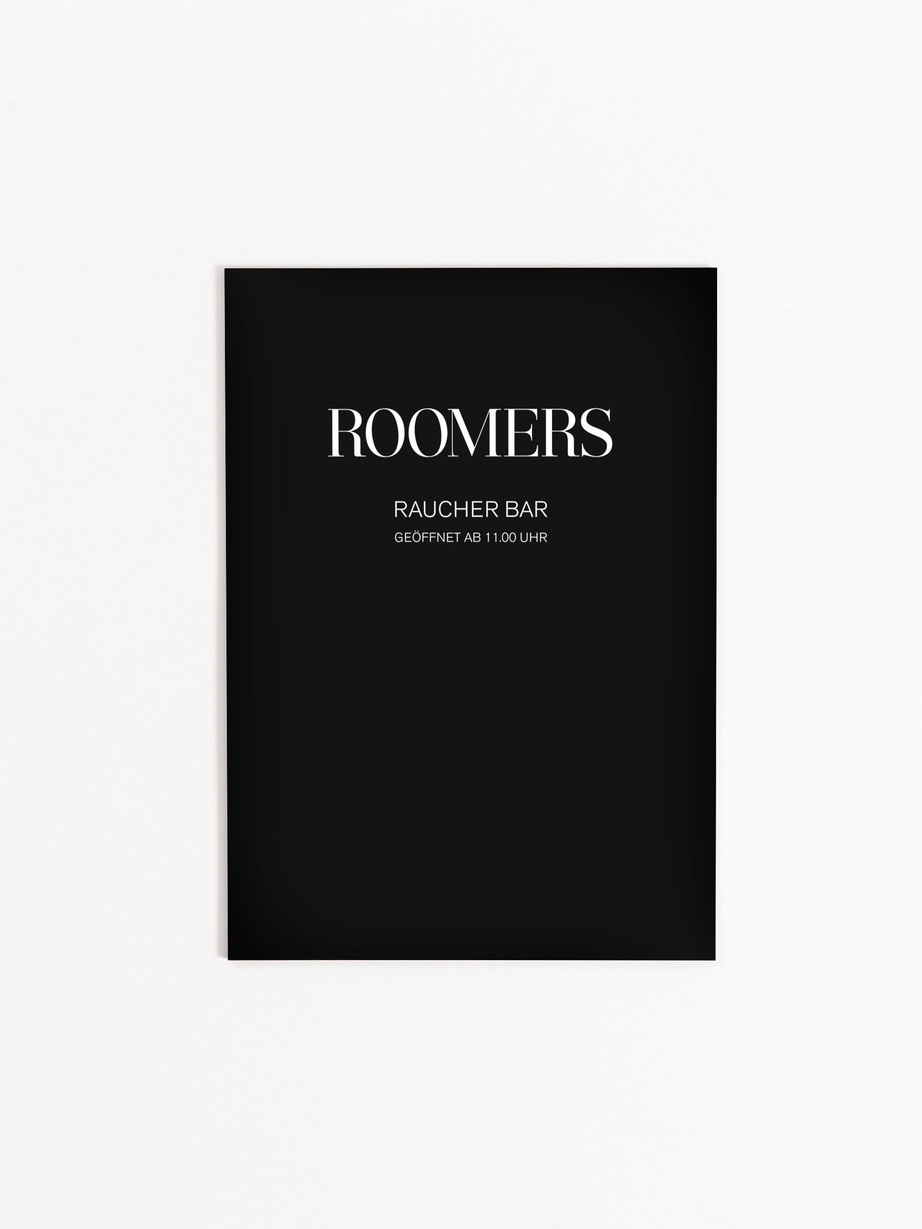 Roomers Bar Entrance Door Poster Dark Grey