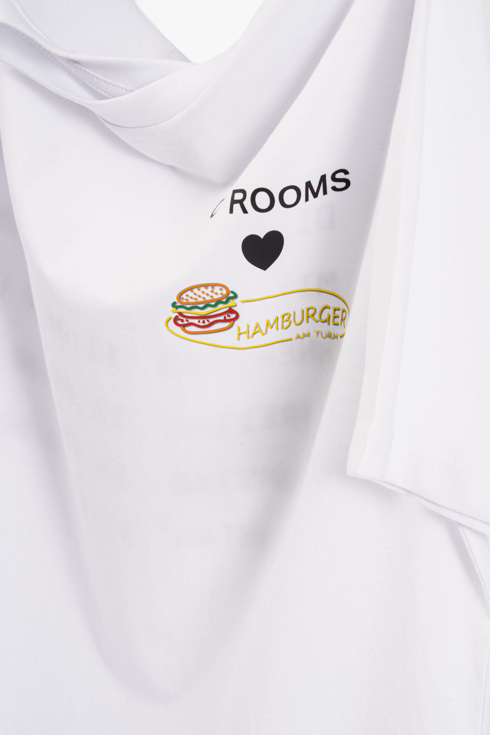 No Rooms x Hamburger Am Turm Opening Hours Tee White