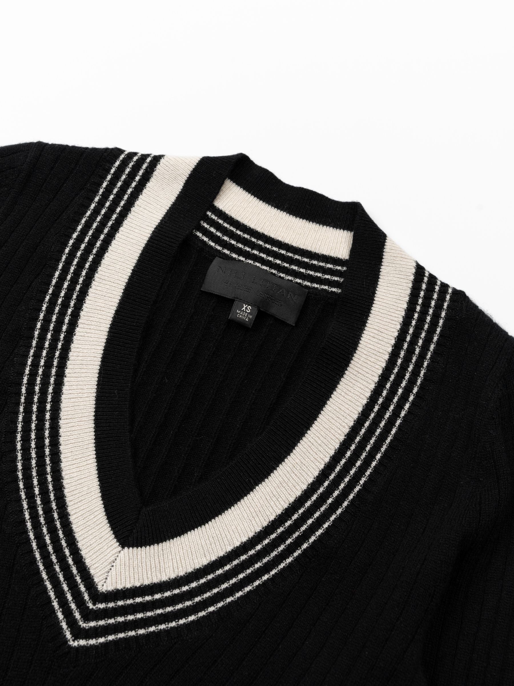 Nili Lotan Aziel Sweater Black Ivory