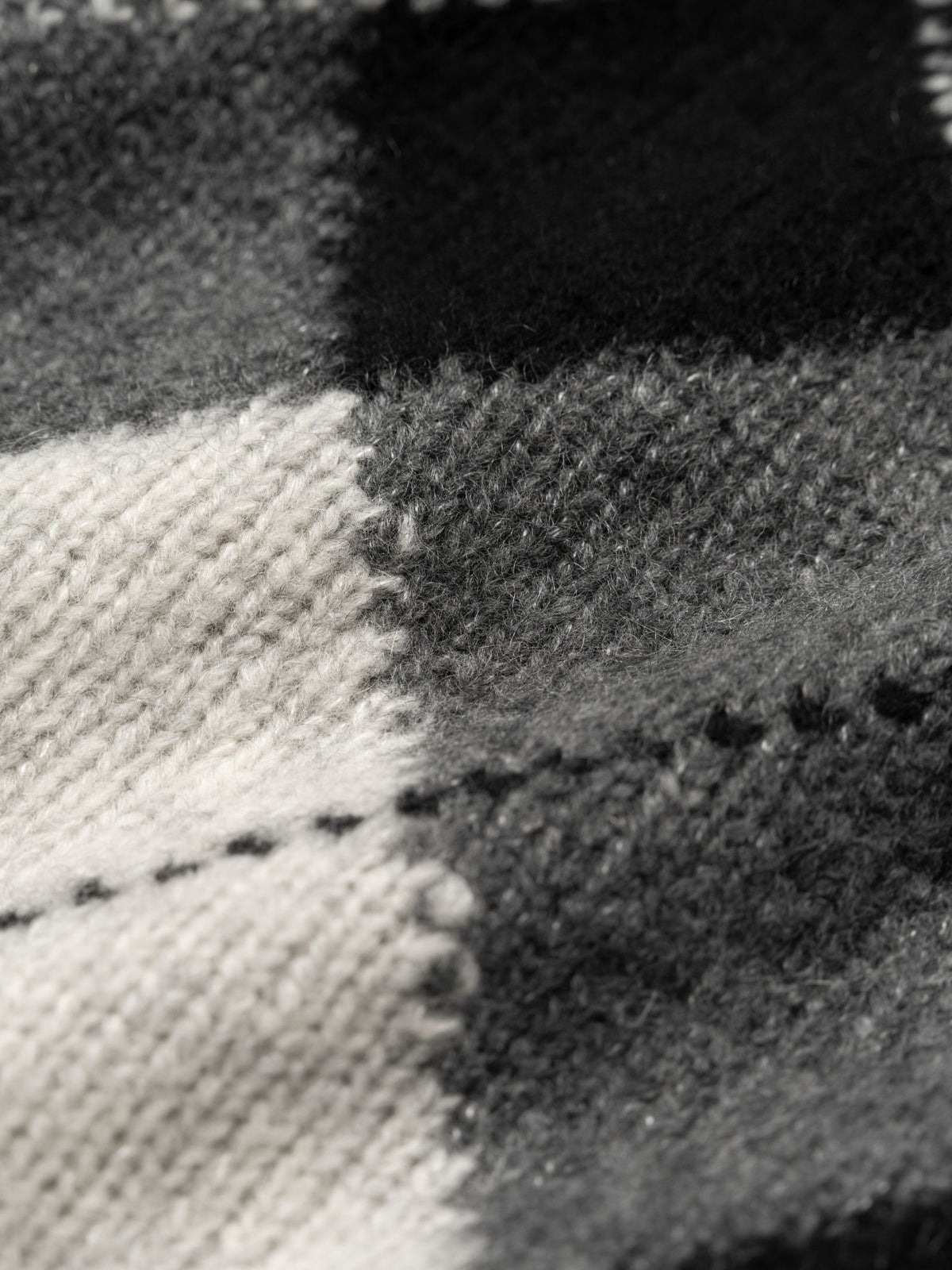 Nili Lotan Donnika Argyle Sweater Charcoal