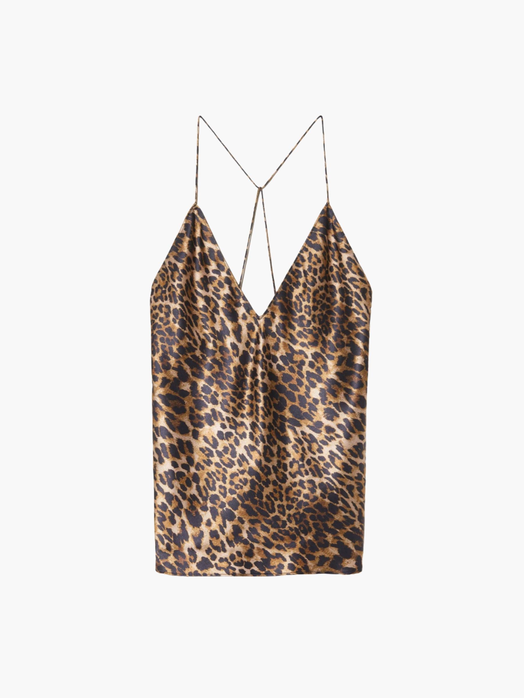 Nili Lotan Emile Cami Top Vintage Leopard Print
