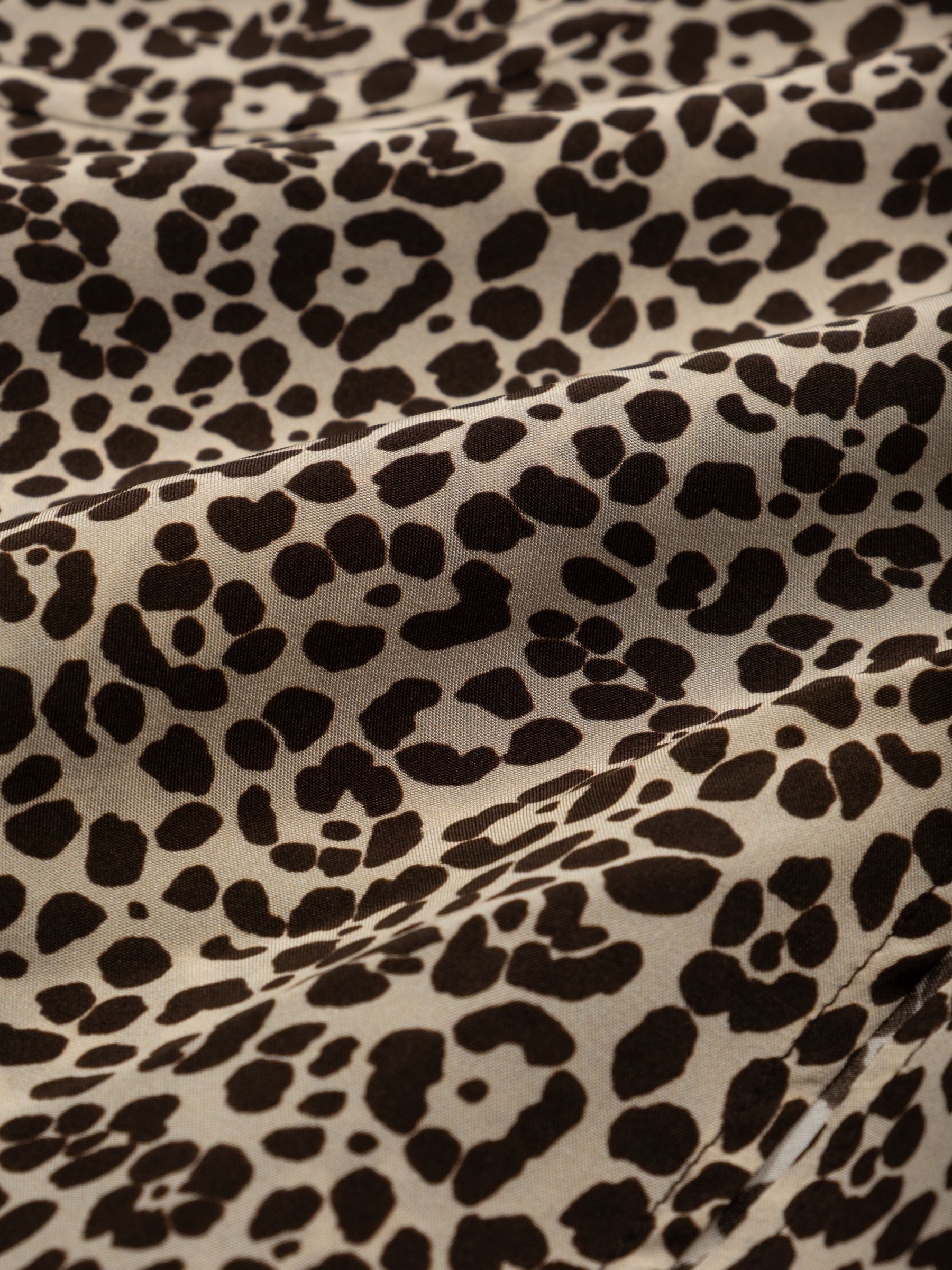 Odeeh Habotai Silk Leo Blouse Cafe Noir