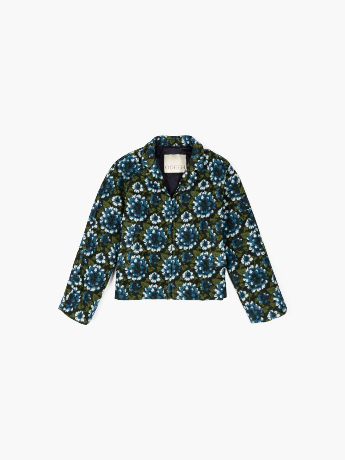 Odeeh Terry Jacquard Jacket Dark Peacock