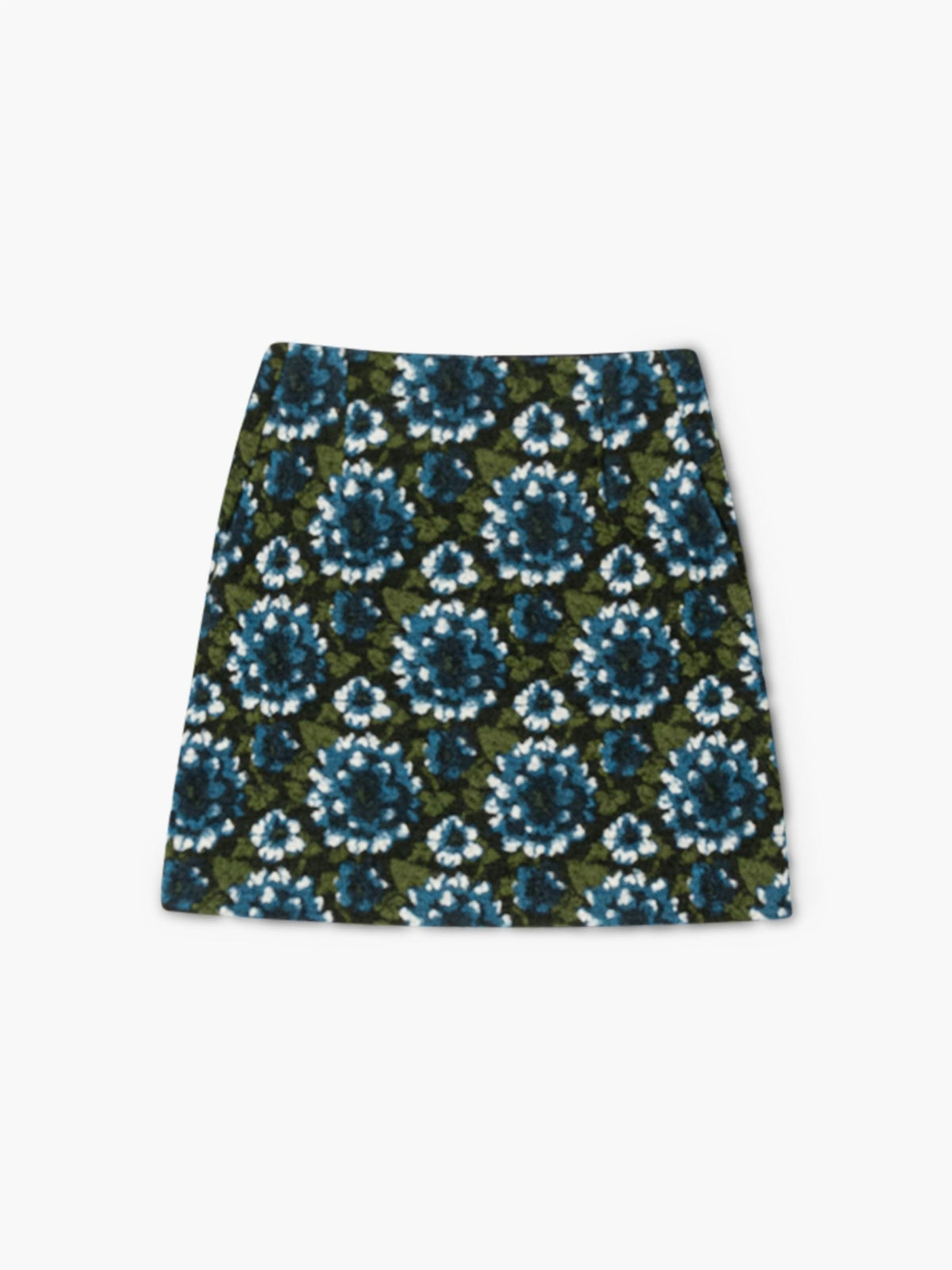 Odeeh Terry Jacquard Skirt Dark Peacock