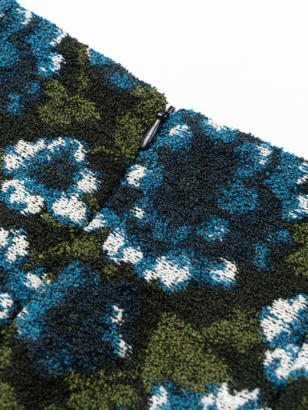 Odeeh Terry Jacquard Skirt Dark Peacock