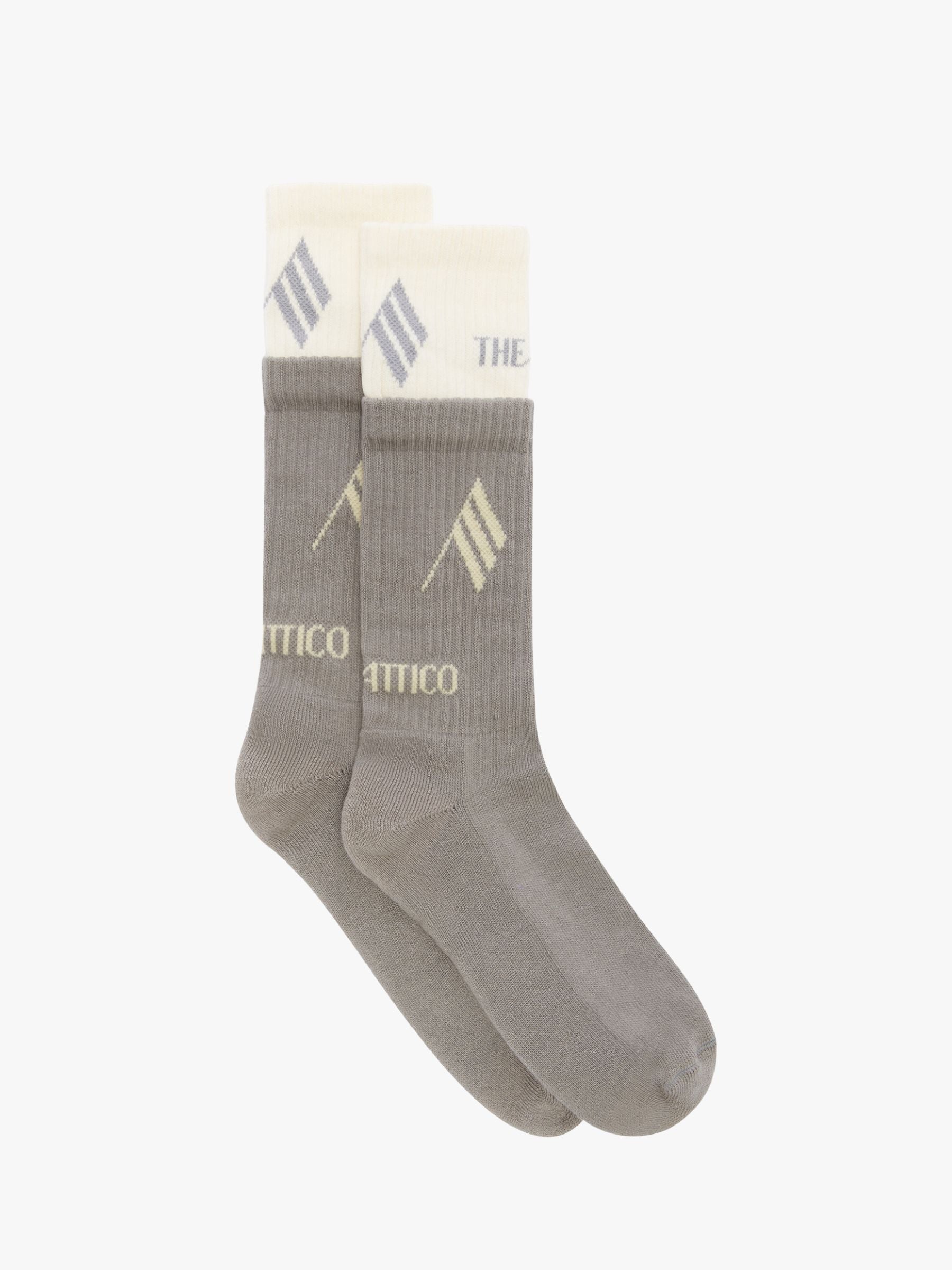 The Attico Double Sport Socks Light Grey