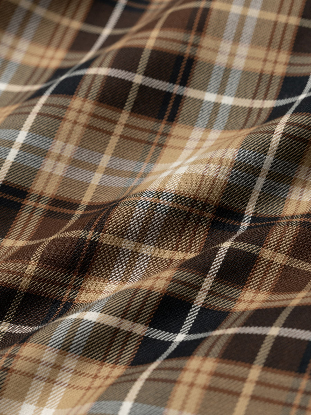 Patou Bow Collar Blouse Chestnut Heritage Tartan