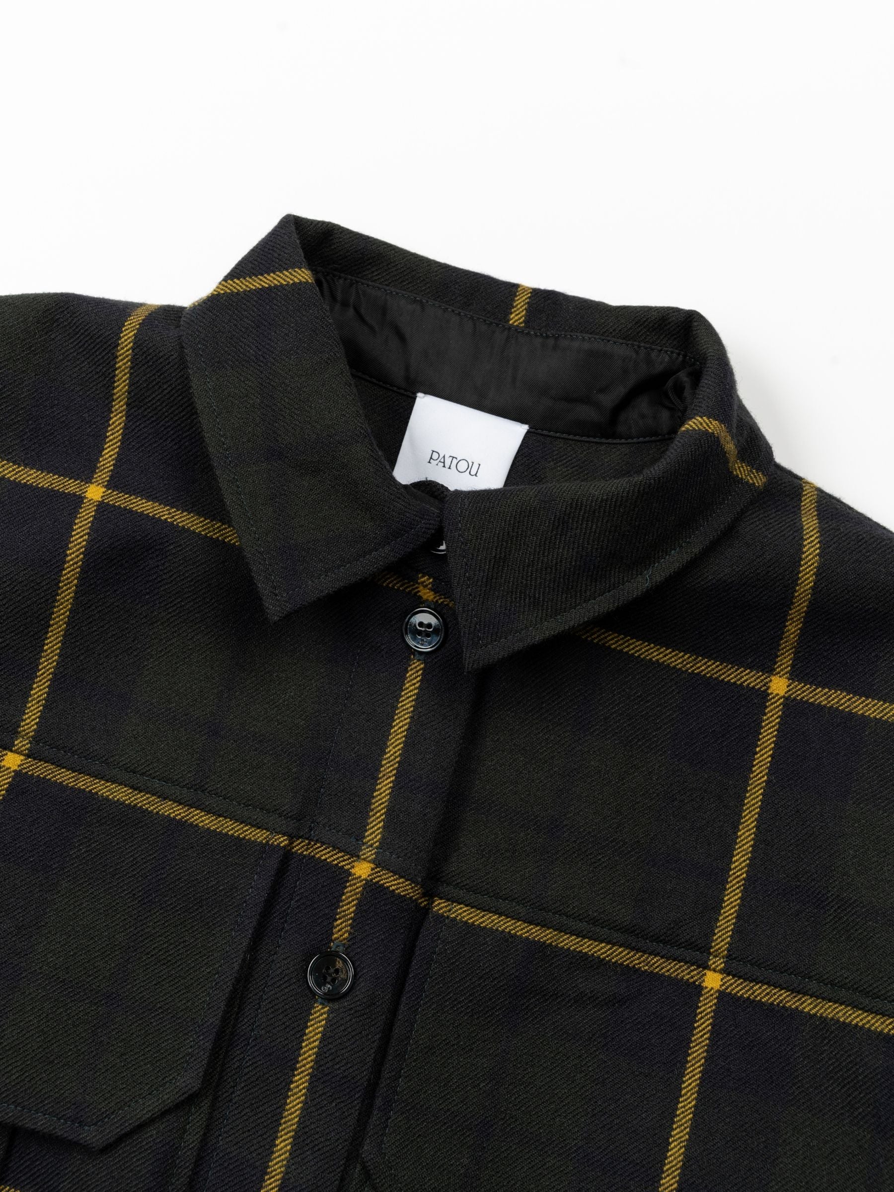 Patou Large Pockets Shirt Pine Green Tartan