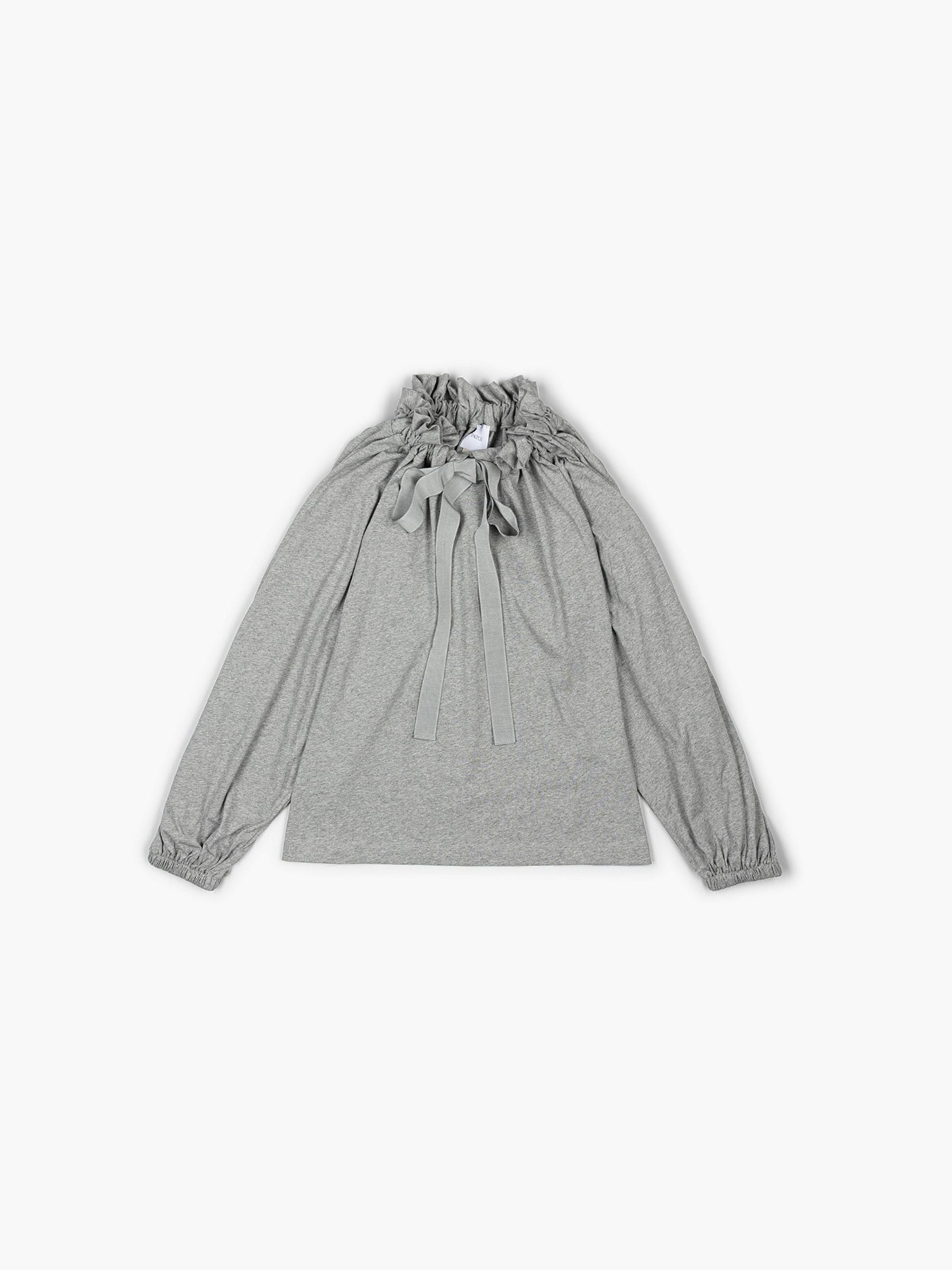 Patou Long Sleeves GG Volume Top Frosted Stone