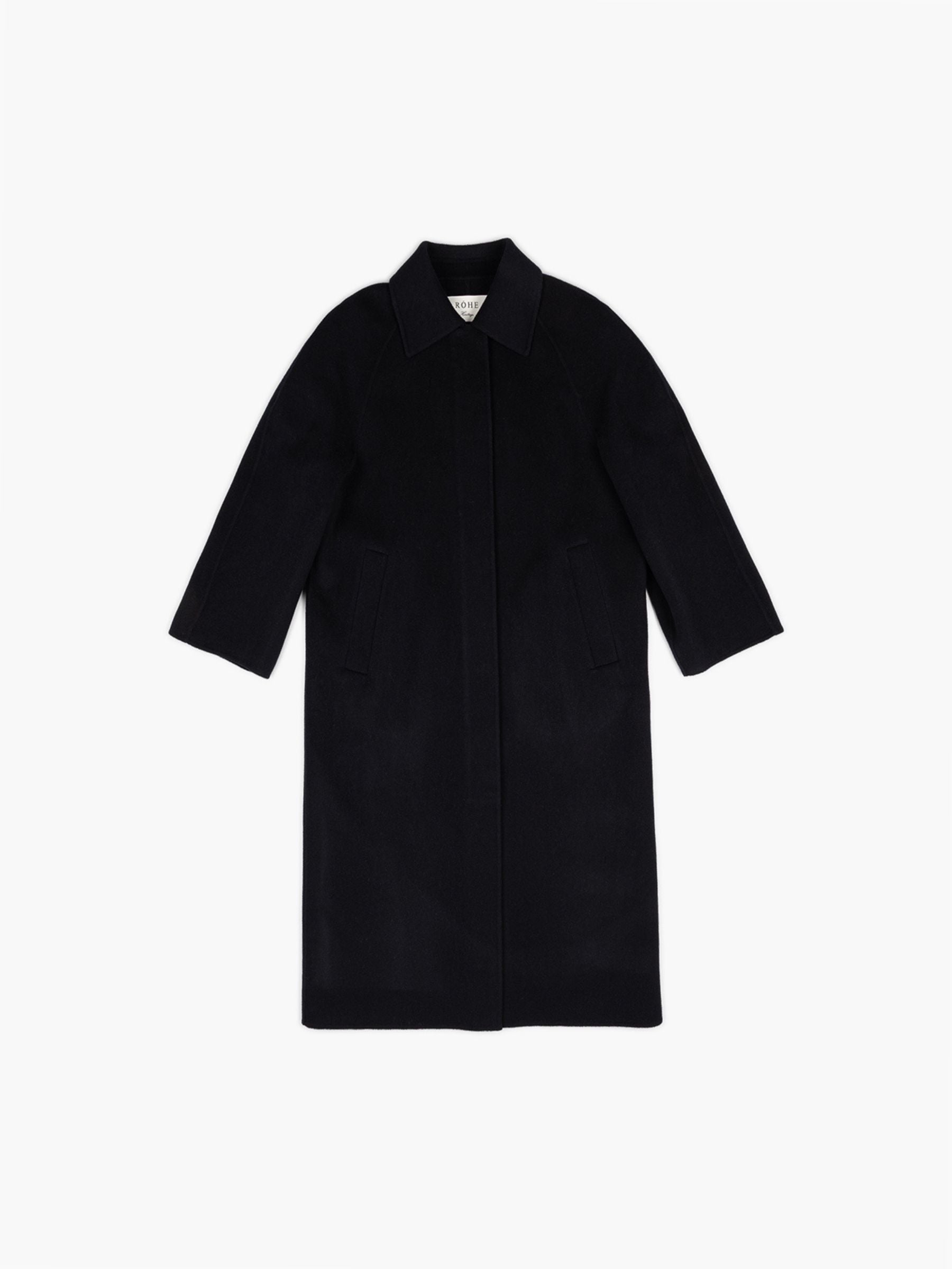 Rohe Double-Faced Wool Padded Coat Navy