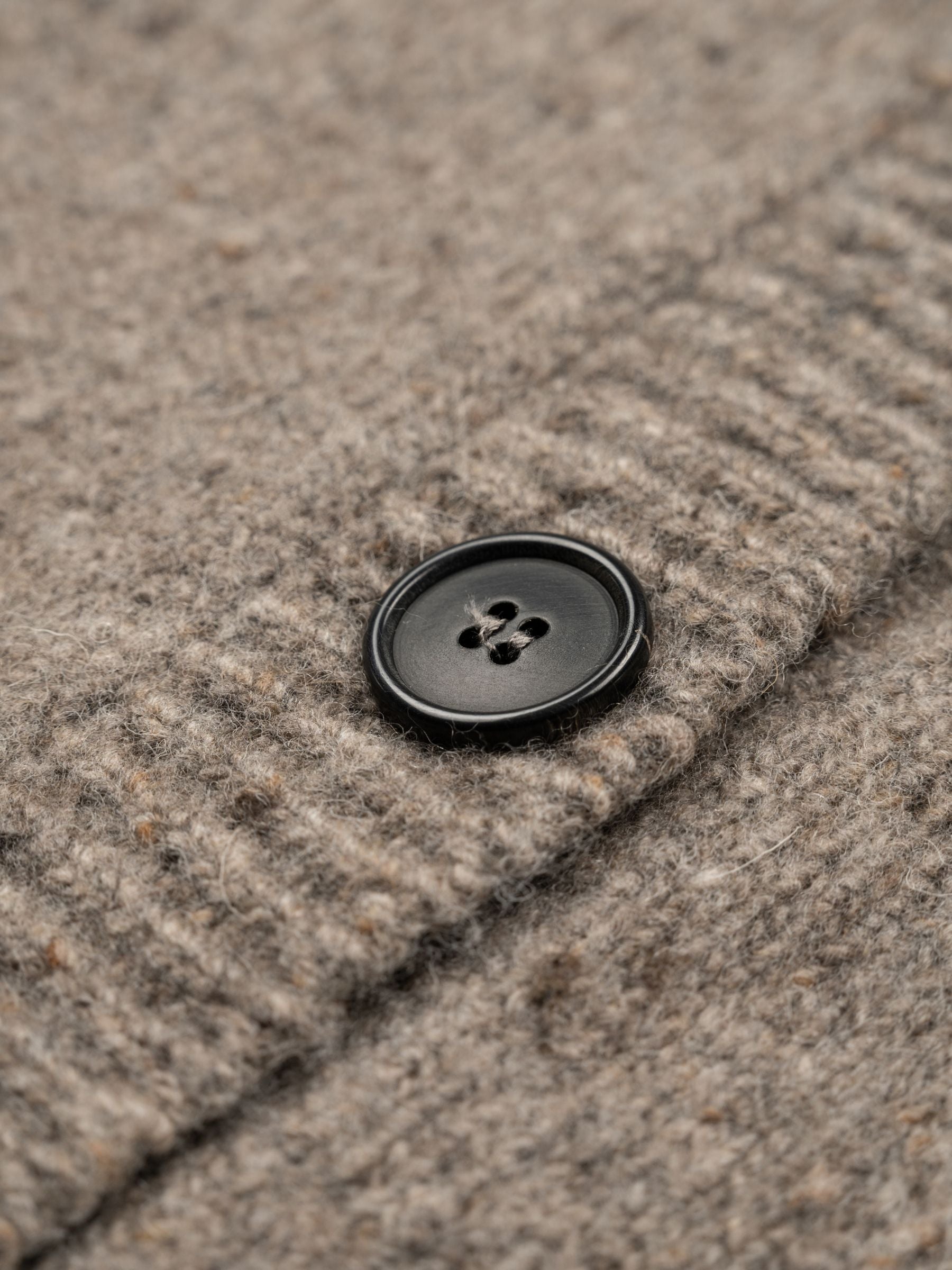 Rohe Statement Mouline Cardigan Dark Taupe Melange