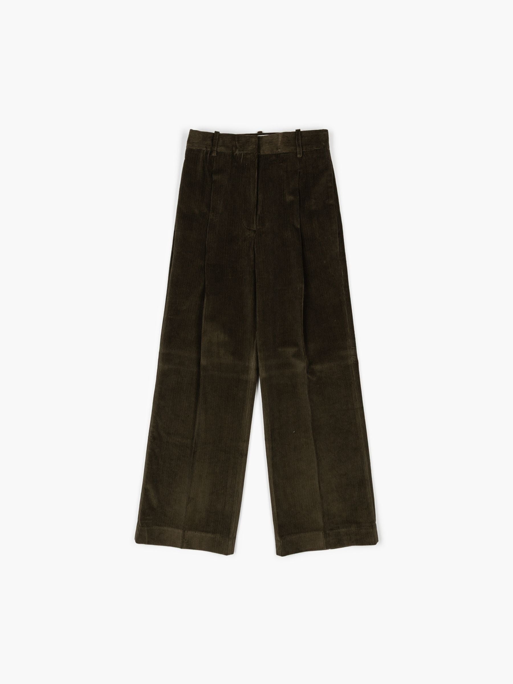 Rohe Ted Tailored Corduroy Trousers Forest