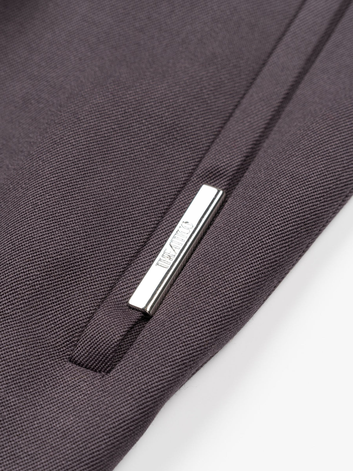 The Attico Belted Wool Pants Plum