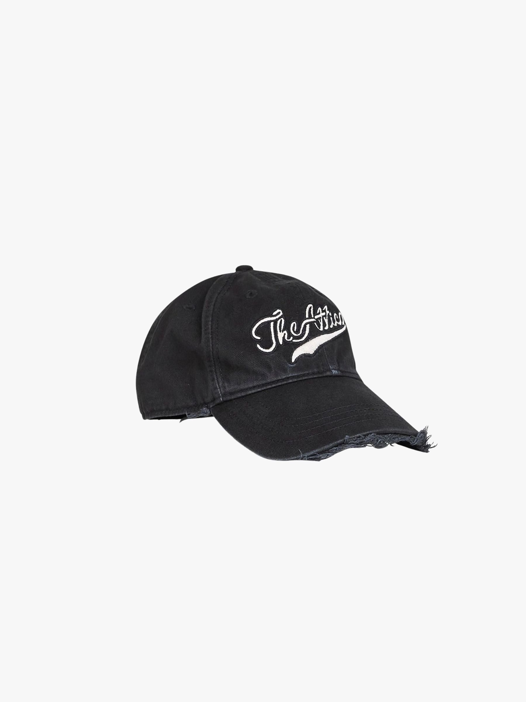 The Attico Logo Fringe Cap Black