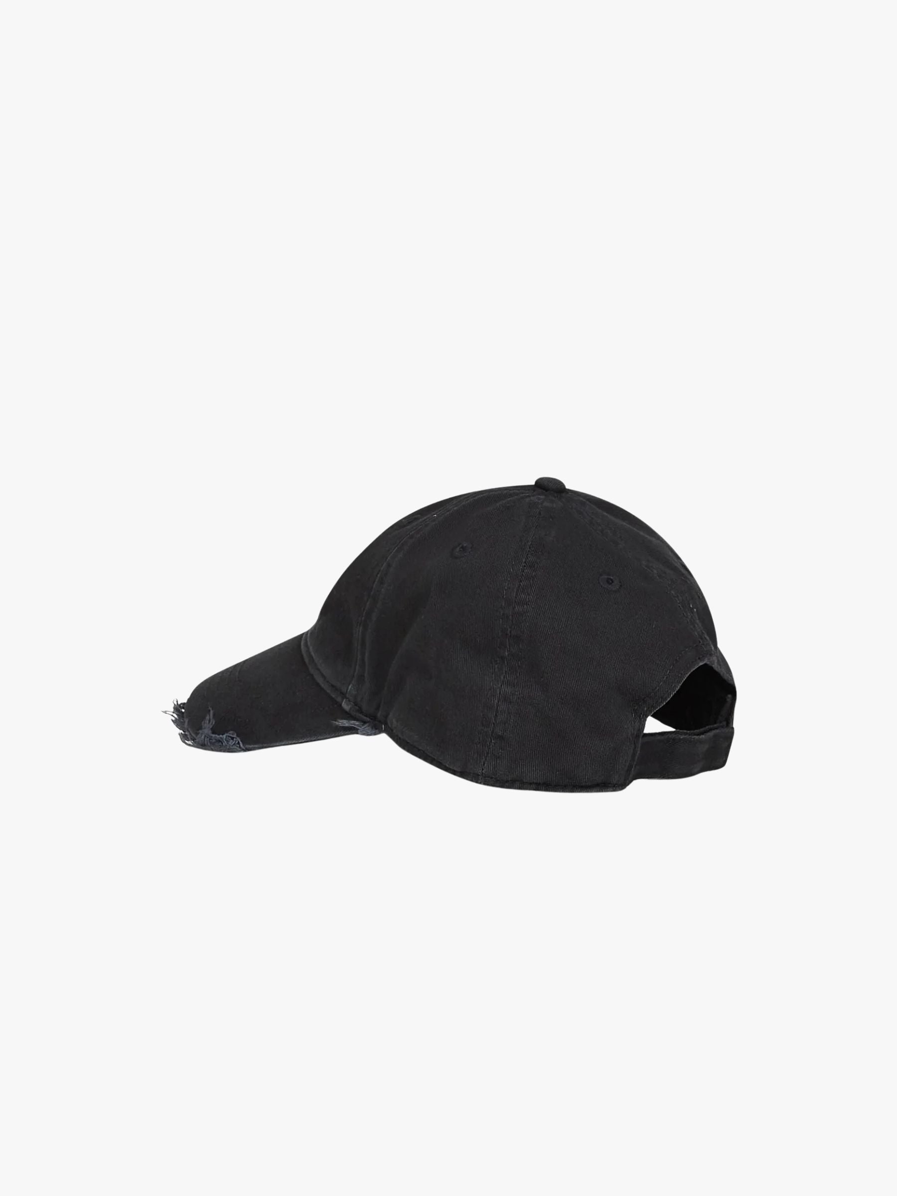 The Attico Logo Fringe Cap Black