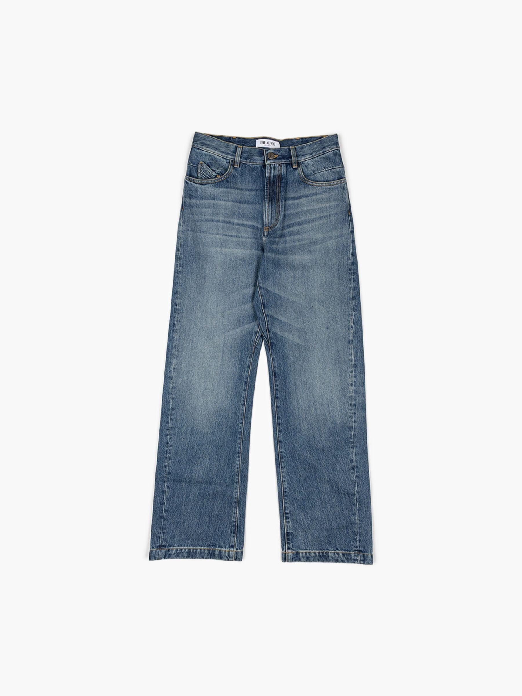 The Attico Cinch Back Jeans Pants Sky Blue