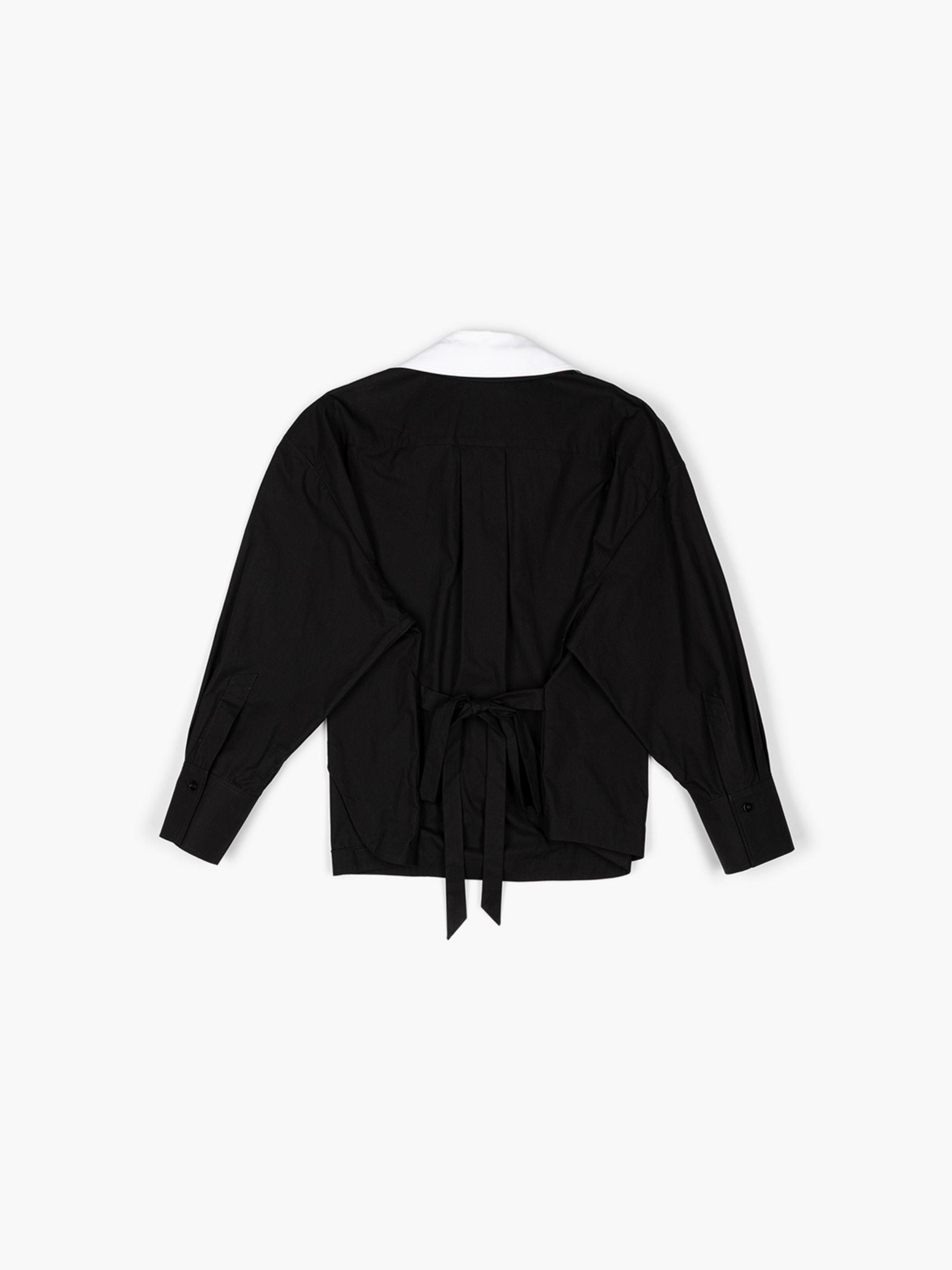 The Attico Contrast Shirt Black White